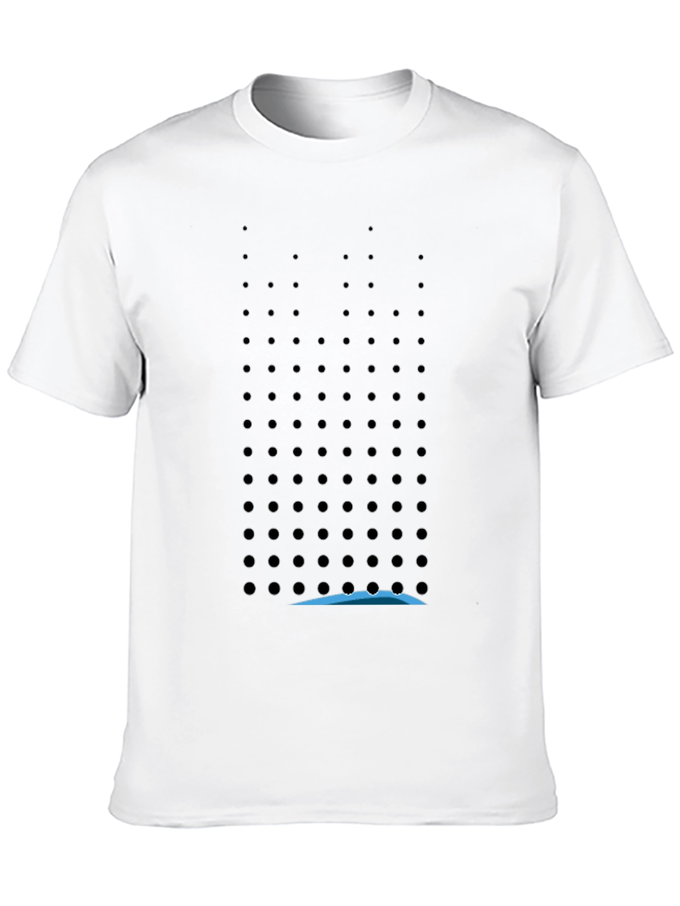 Black Modern Black T-Shirt with Geometric Dot Pattern view 10