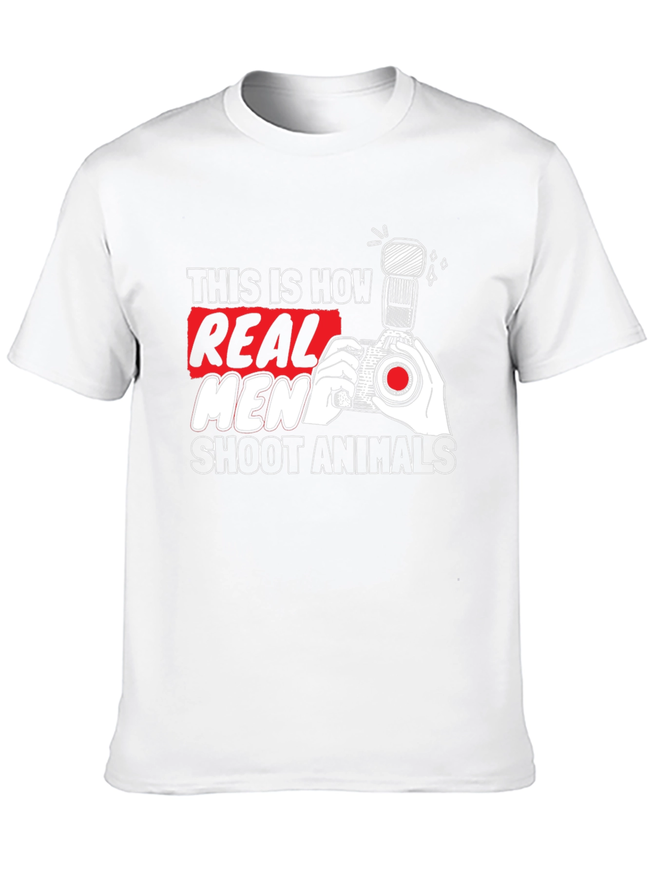 Black Real Men Shoot Animals T-Shirt Photography Black view 10