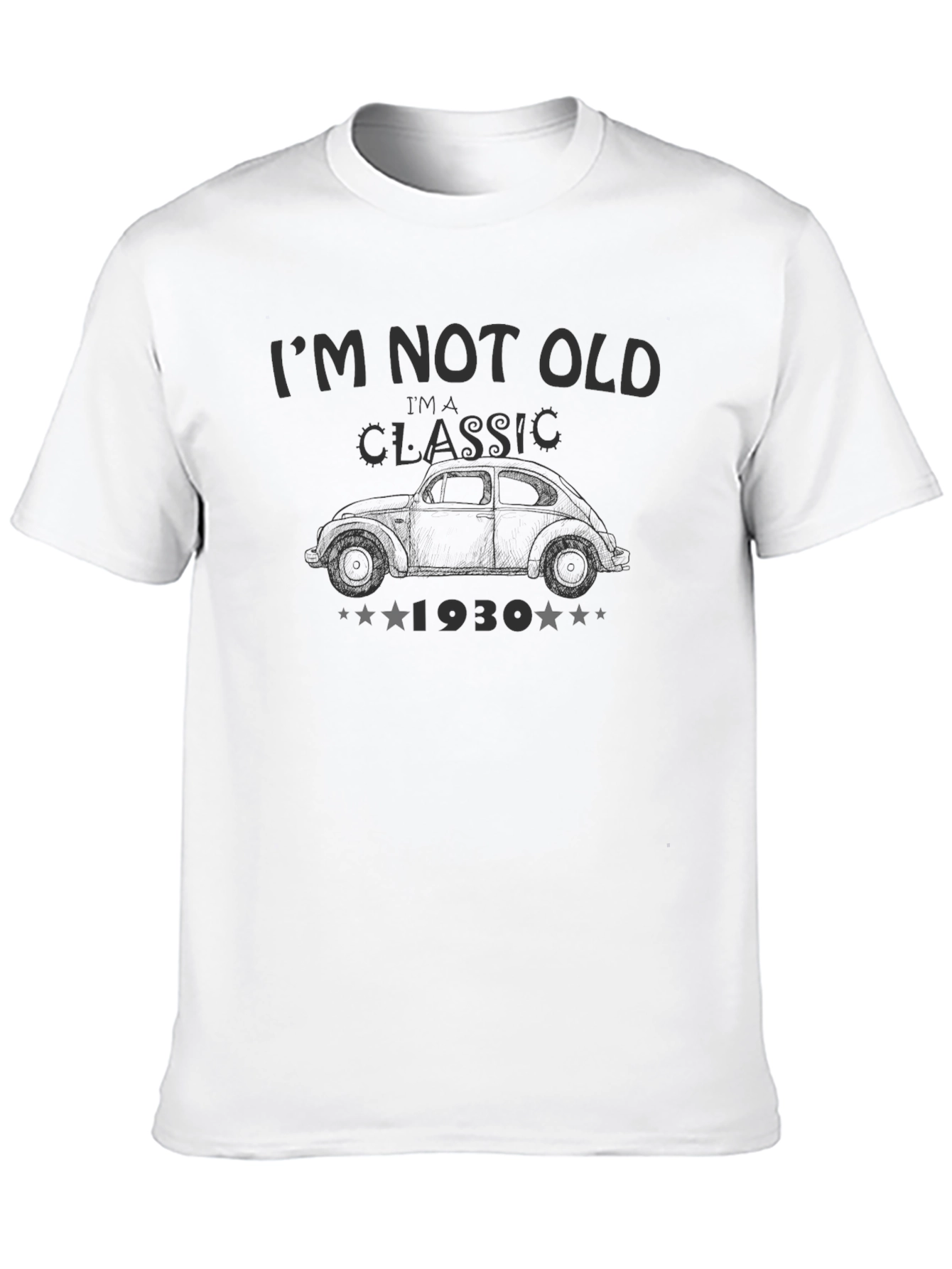 Black Classic 1930 Car T-Shirt - I'm Not Old, I'm a Classic! view 10