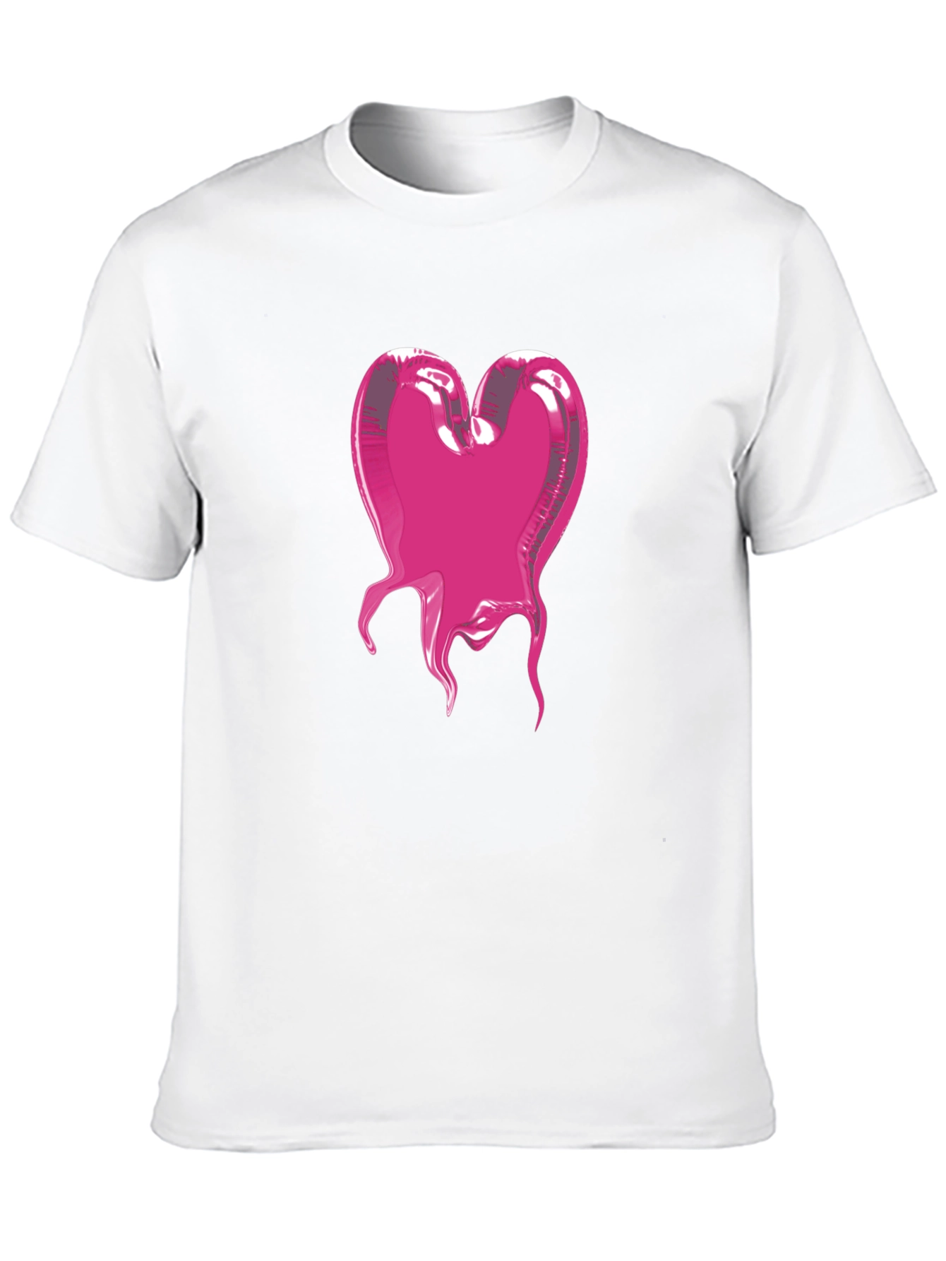 Black Heart Blob Graphic Tee - Modern Black T-Shirt view 10