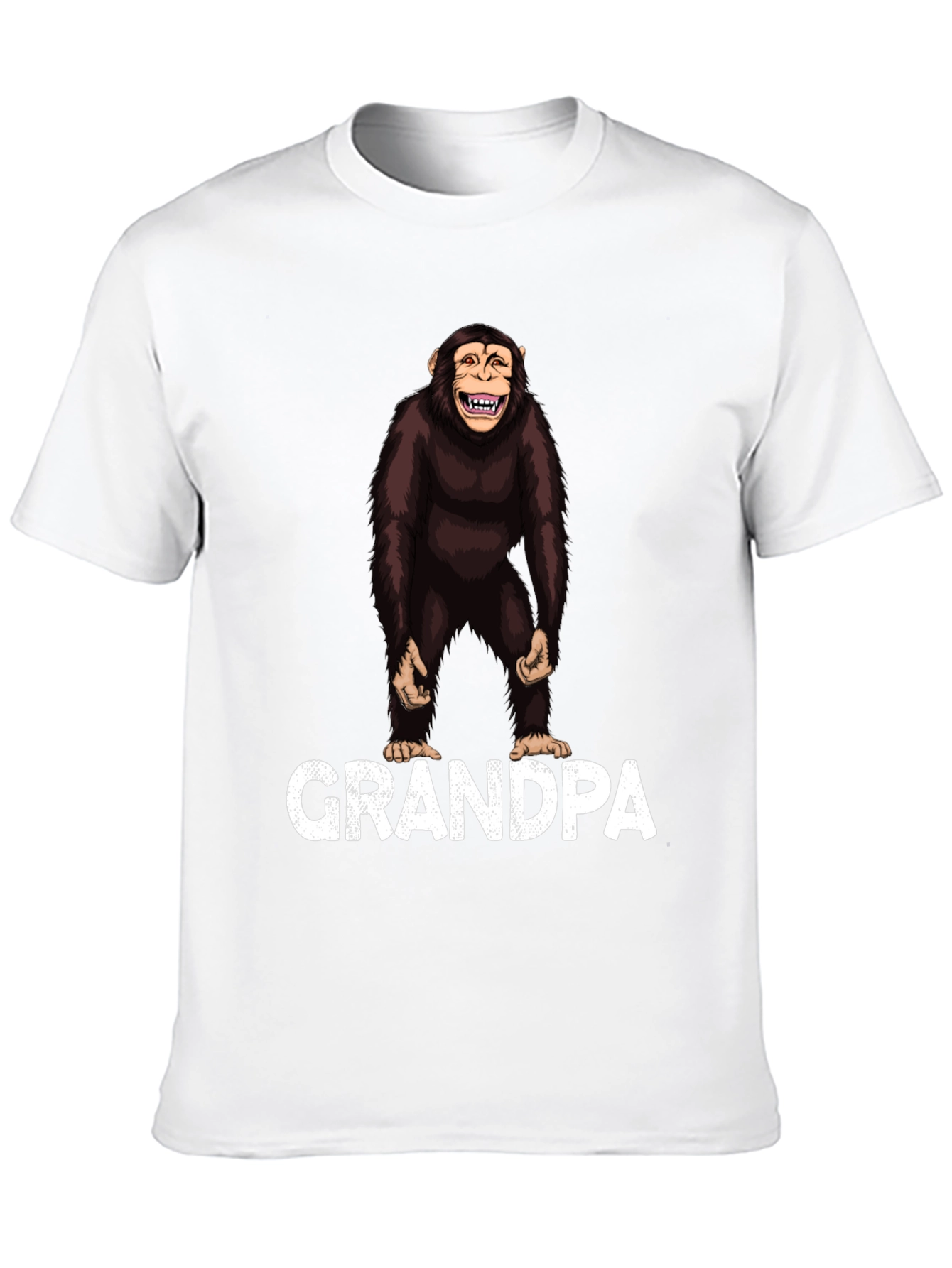 Black Grandpa Chimp T-Shirt - Funny Monkey Graphic Tee view 10