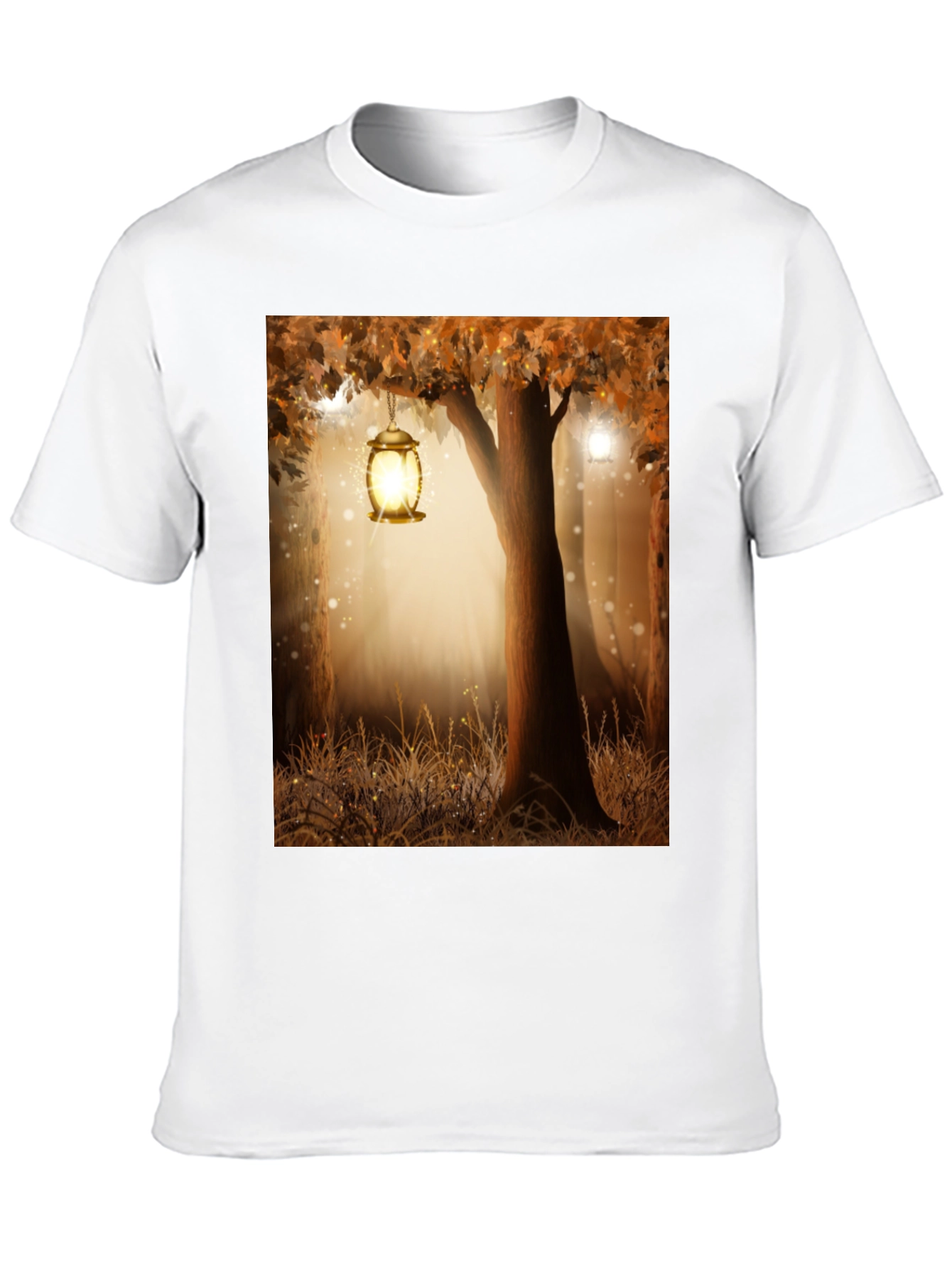 Black Enchanted Forest Lantern Black Tee view 10