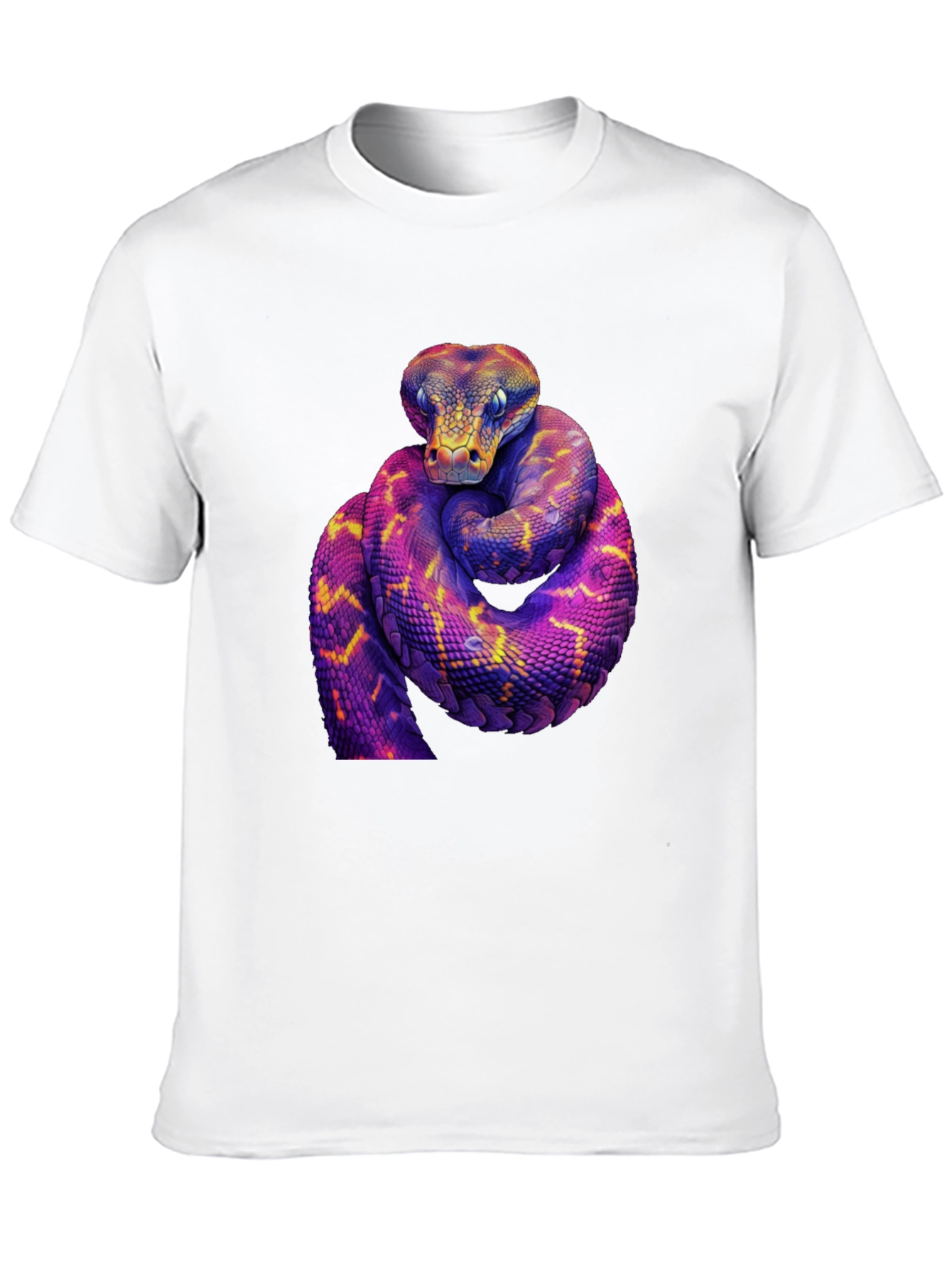 Black Vibrant Snake Graphic Tee - Bold Reptile Design view 10
