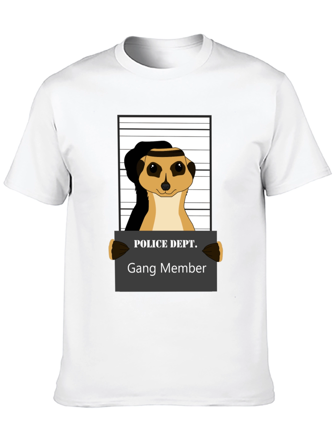 Black Gang Member Meerkat T-Shirt - Novelty Animal Tee view 10