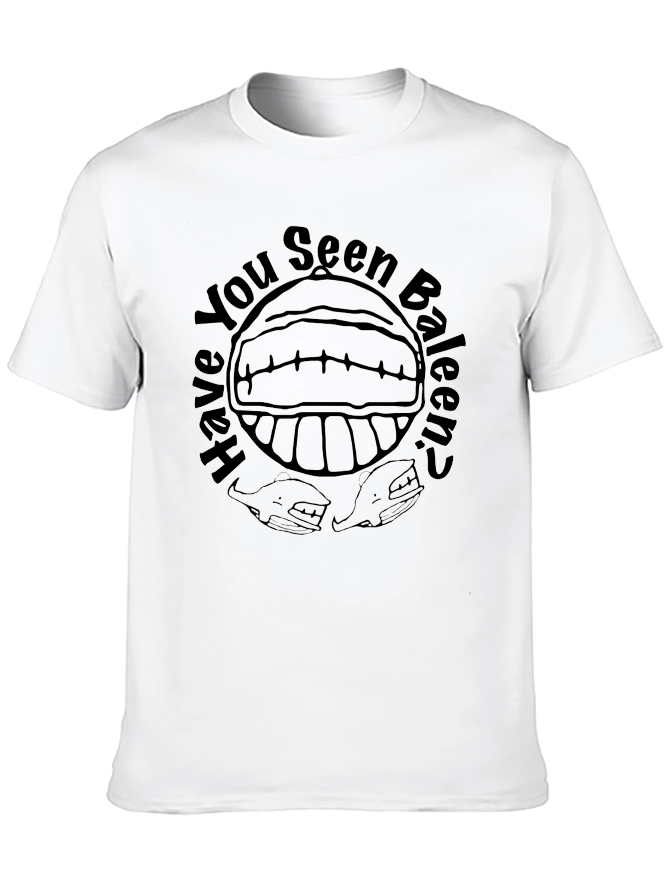 Black Have You Seen Baleen? Funny Graphic Tee view 10