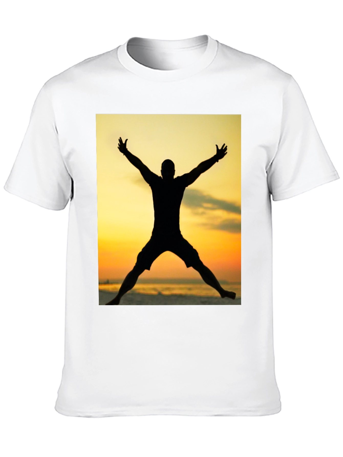 Black Silhouette Sunset Graphic Tee - Black view 10