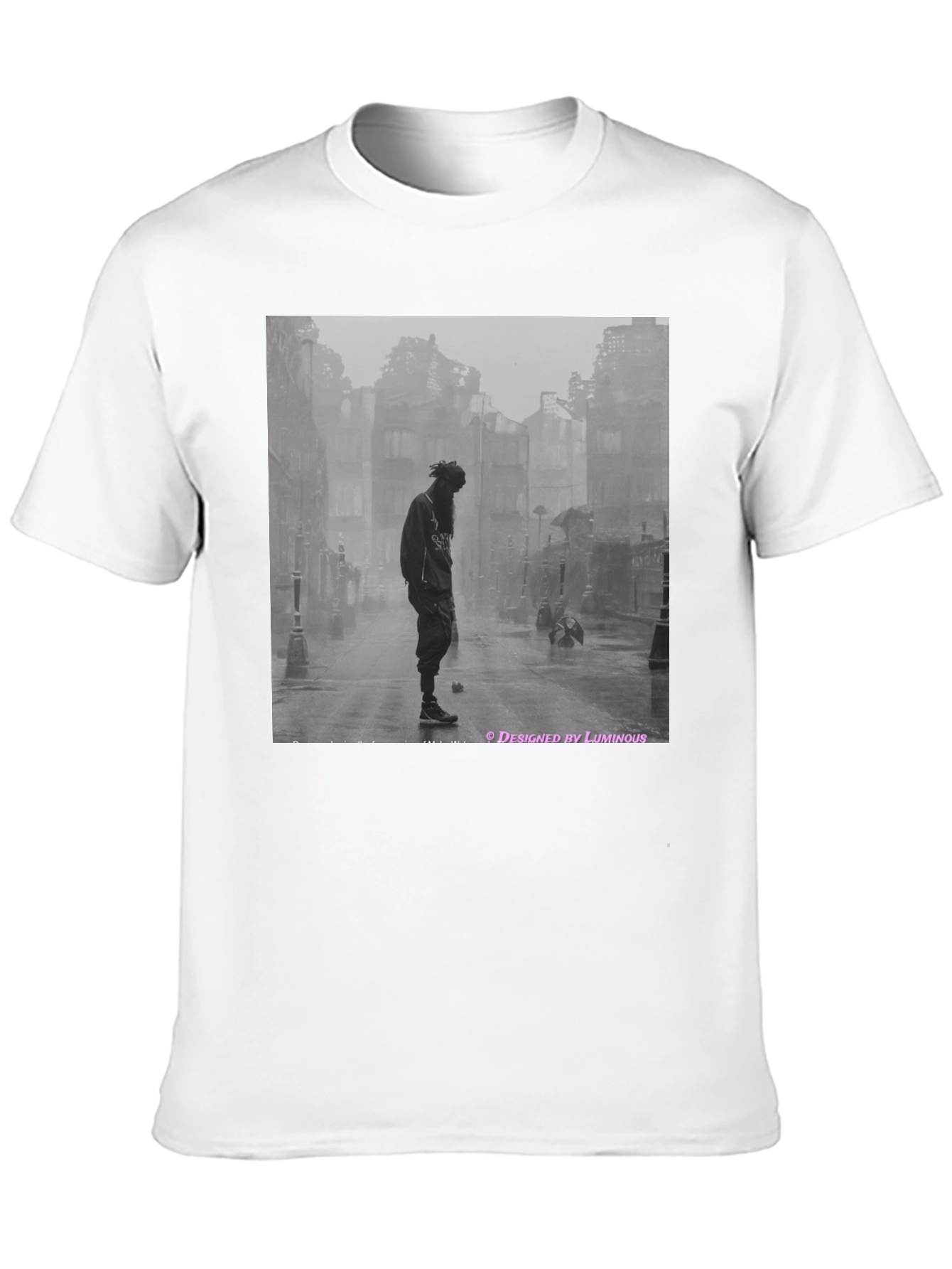 Black Urban Dread T-Shirt - Luminous Design view 10