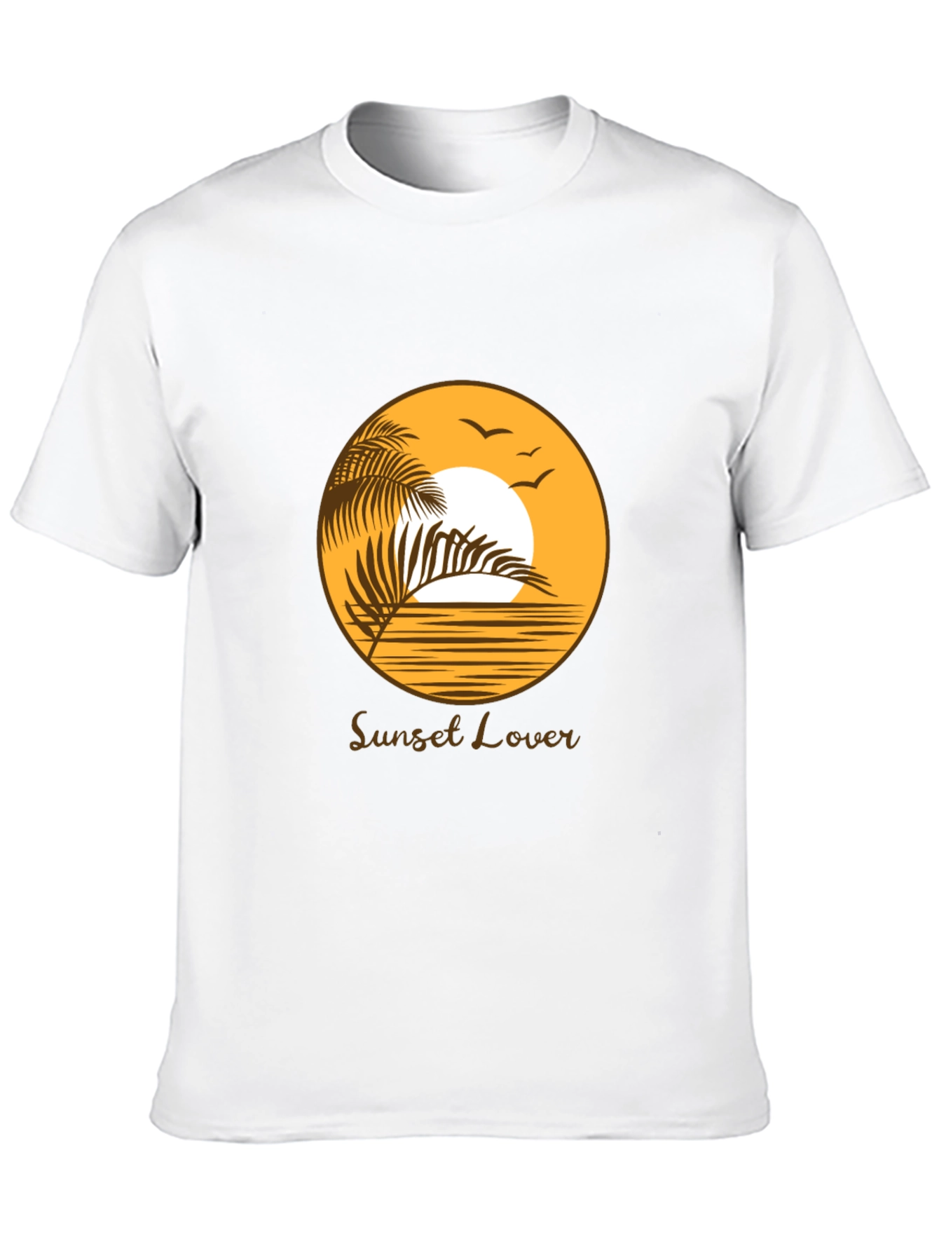 Black Sunset Lover Graphic Tee - Black Cotton T-Shirt view 10