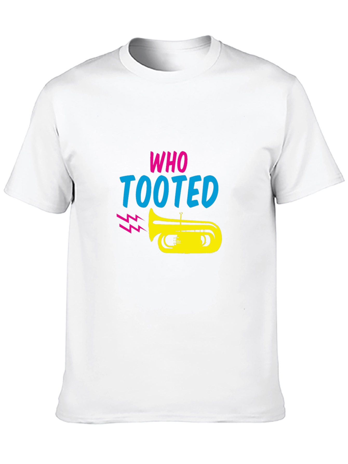 Black Who Tooted T-Shirt - Funny Music Graphic Tee view 10