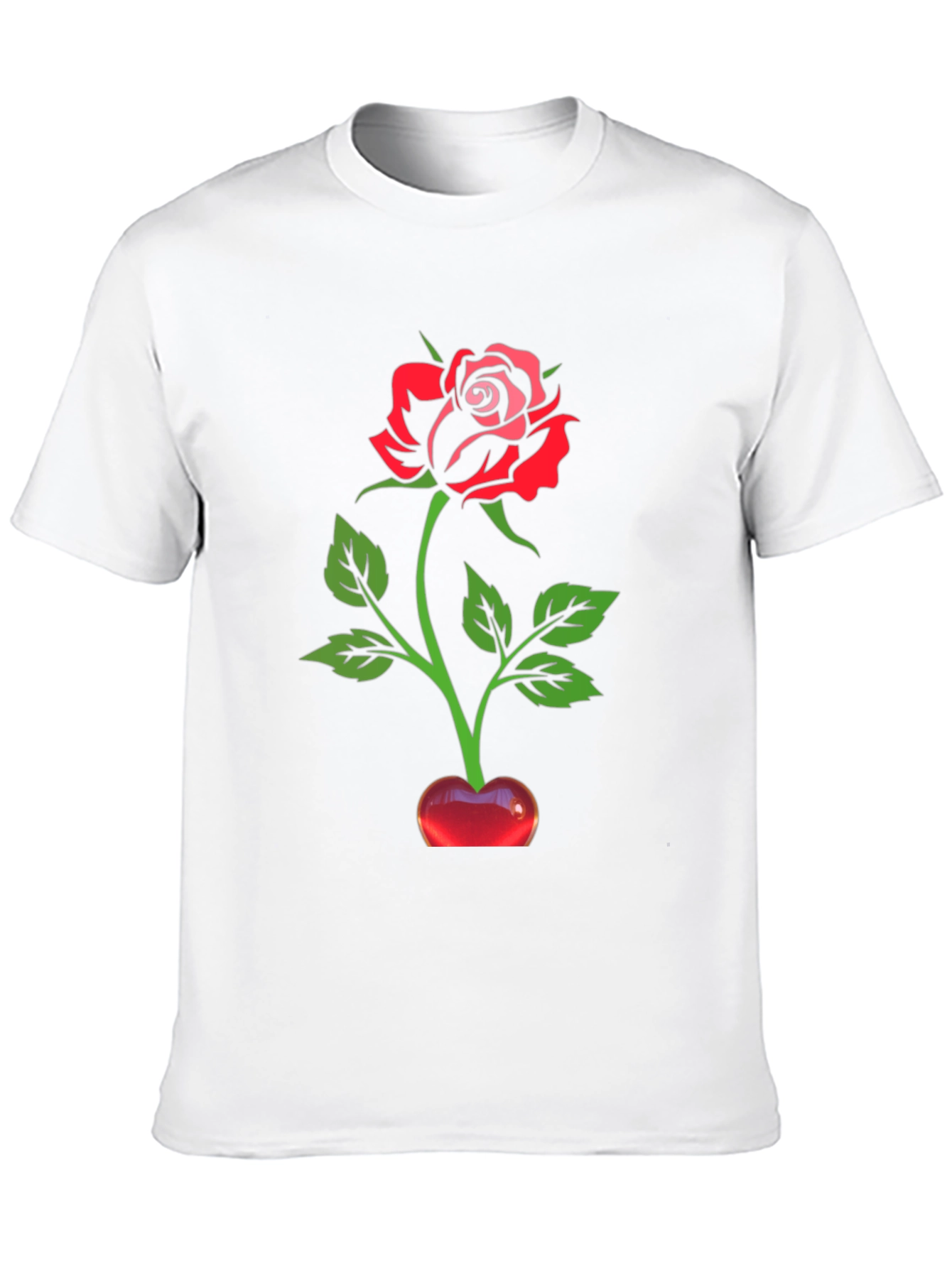 Black Rose in Cherry Vase Graphic T-Shirt view 10