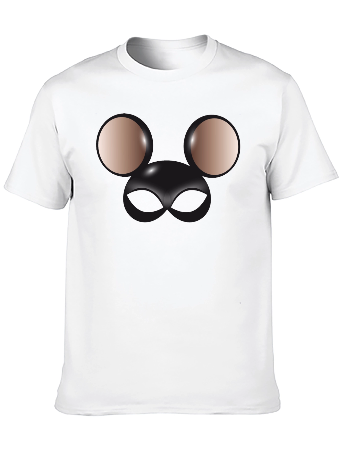 Black Funny Face T-Shirt - Unique Graphic Tee view 10