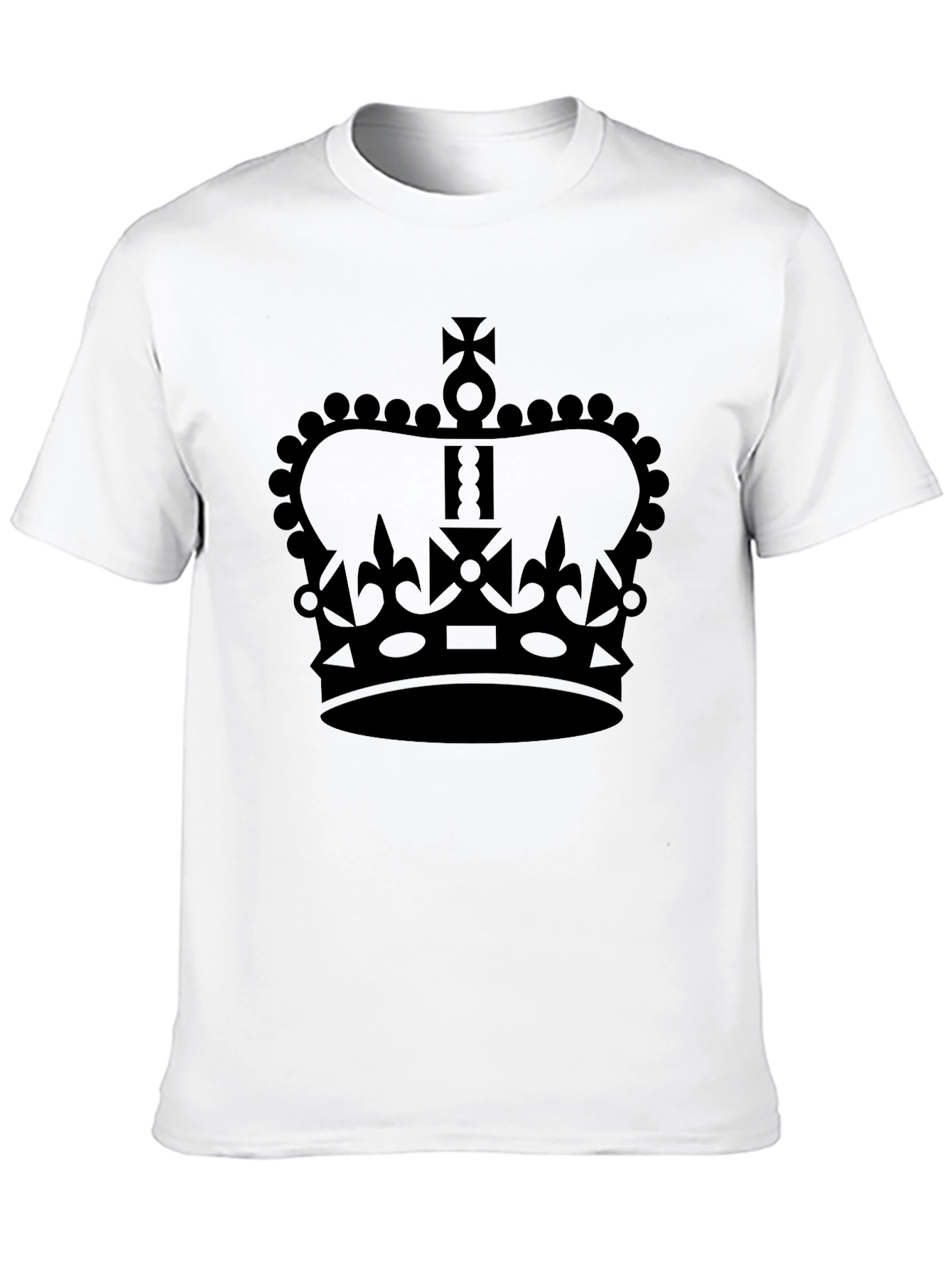 Black Crown Graphic Black Tee - Stylish Men's T-Shirt view 10