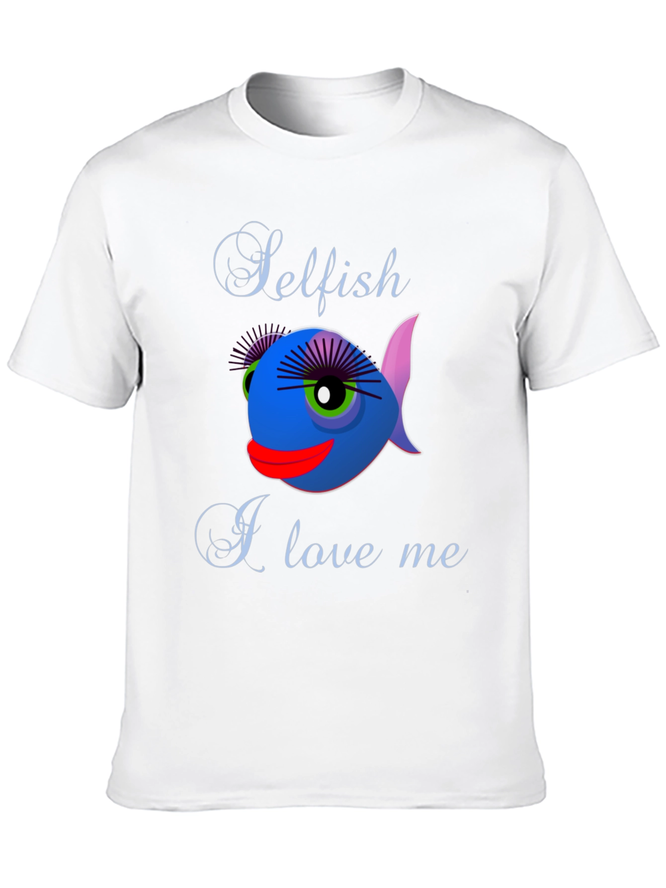 Black Selfish I Love Me Fish Graphic Tee view 10