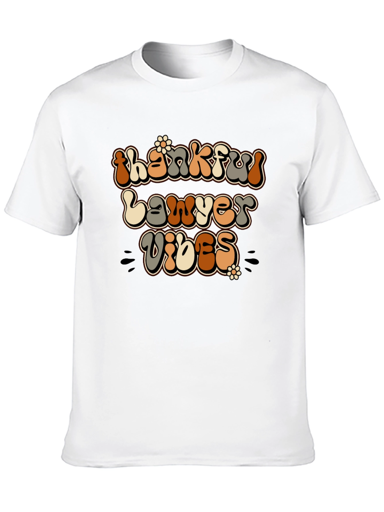 Black Thankful Lawyer Vibes Retro T-Shirt view 10