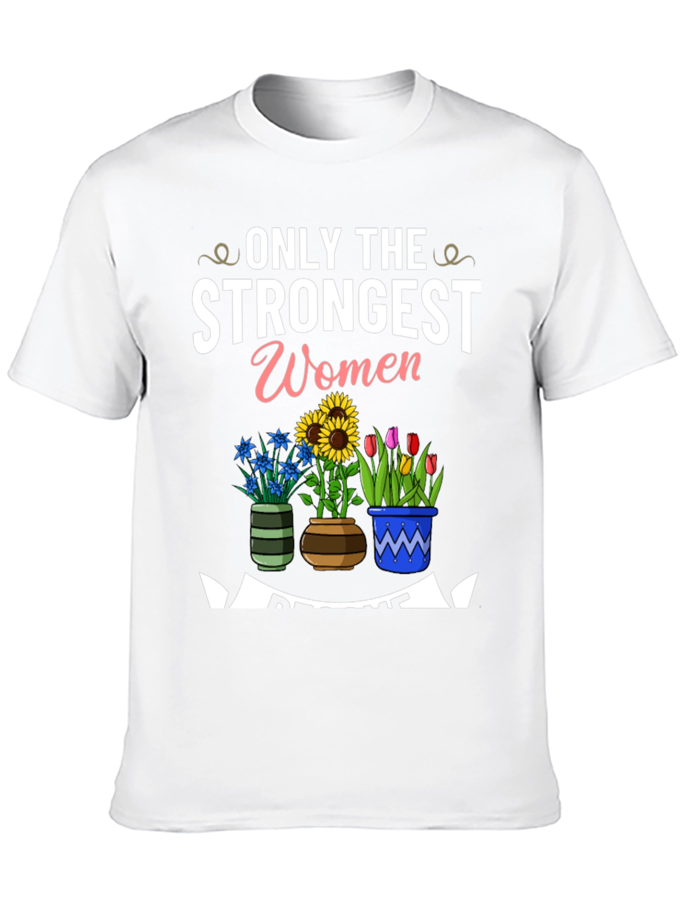 Black Strongest Women Awesome Flowers Black T-Shirt view 10