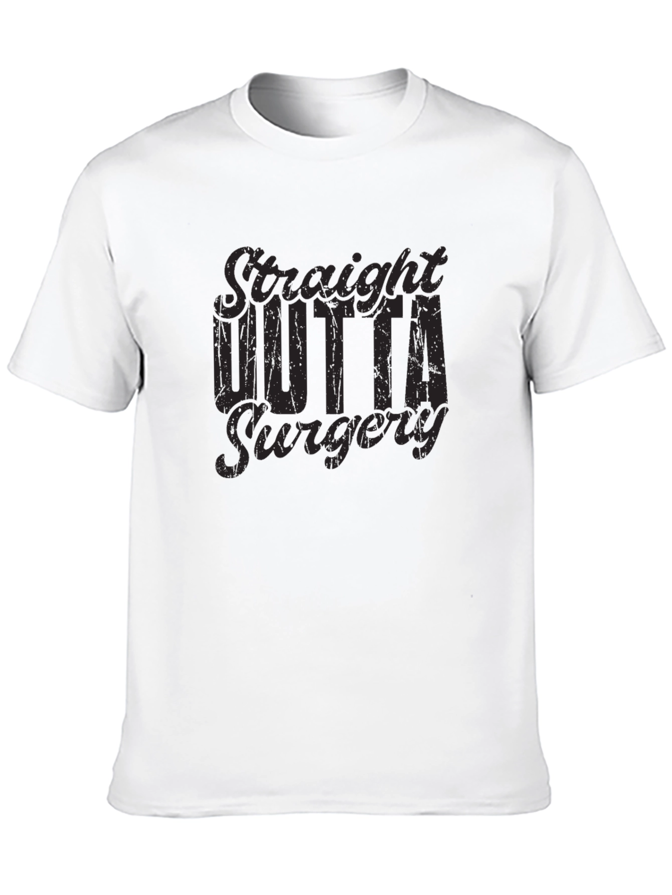 Black Straight Outta Surgery Graphic Tee view 10