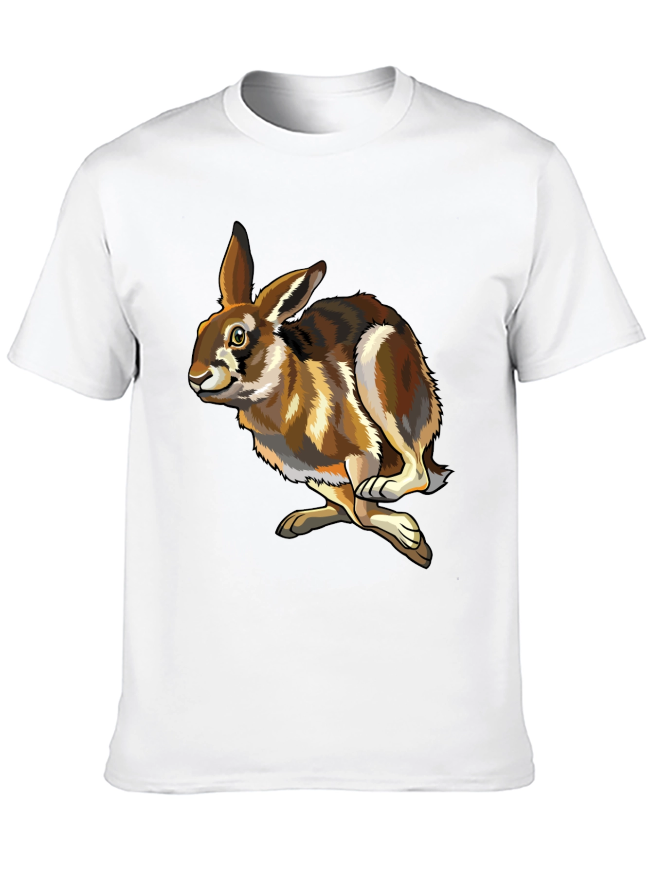 Black Hare Graphic Tee - Black Cotton T-Shirt view 10