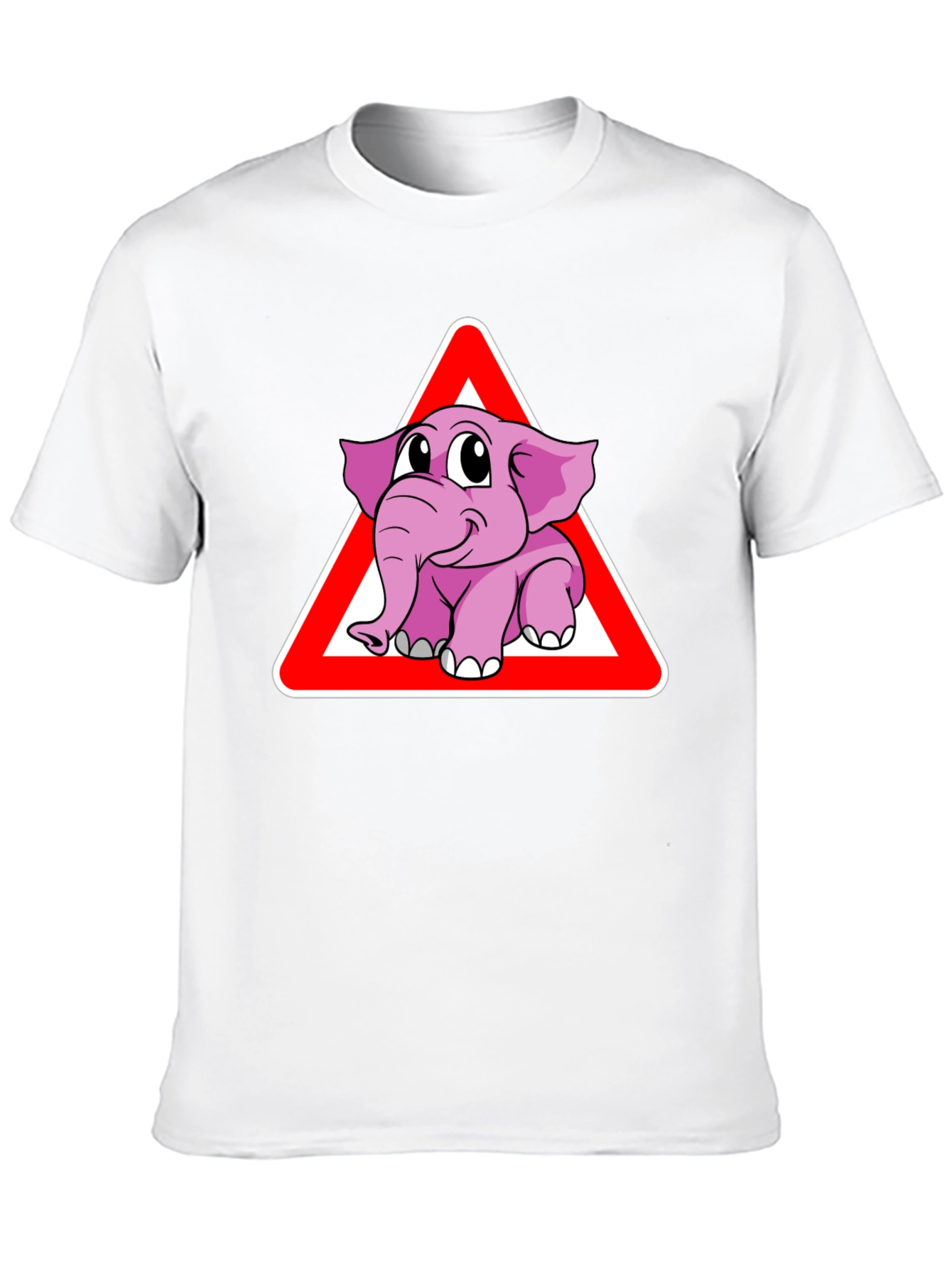 Black Elephant Crossing Funny Graphic T-Shirt view 10