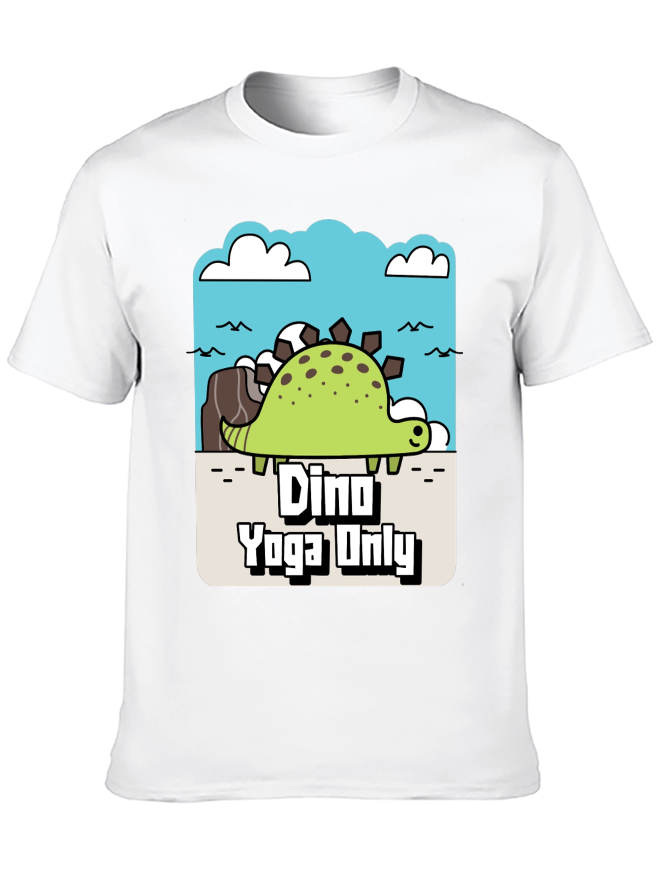 Black Dino Yoga Only Graphic Tee view 10