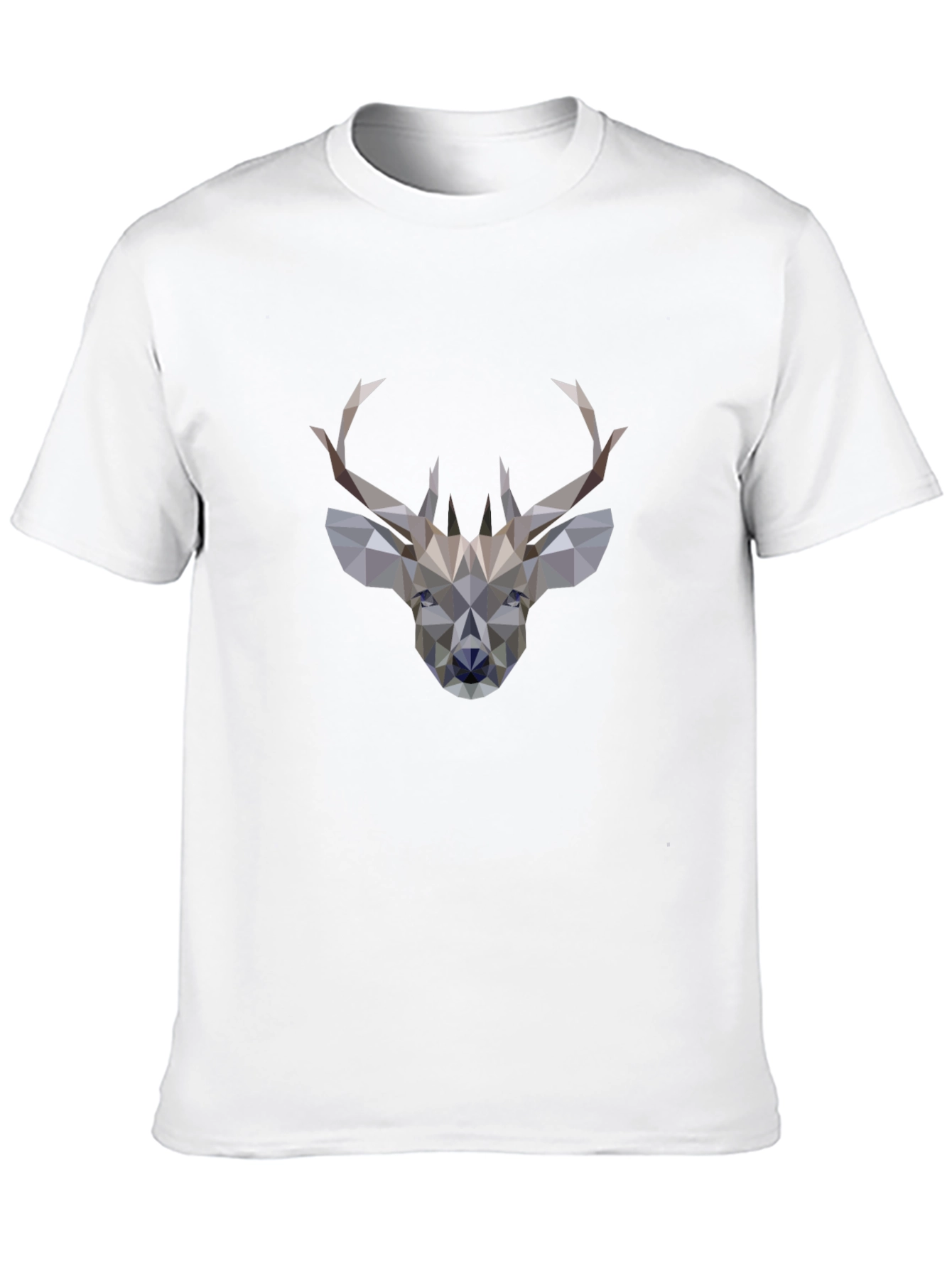 Black Geometric Deer Graphic Black T-Shirt view 10