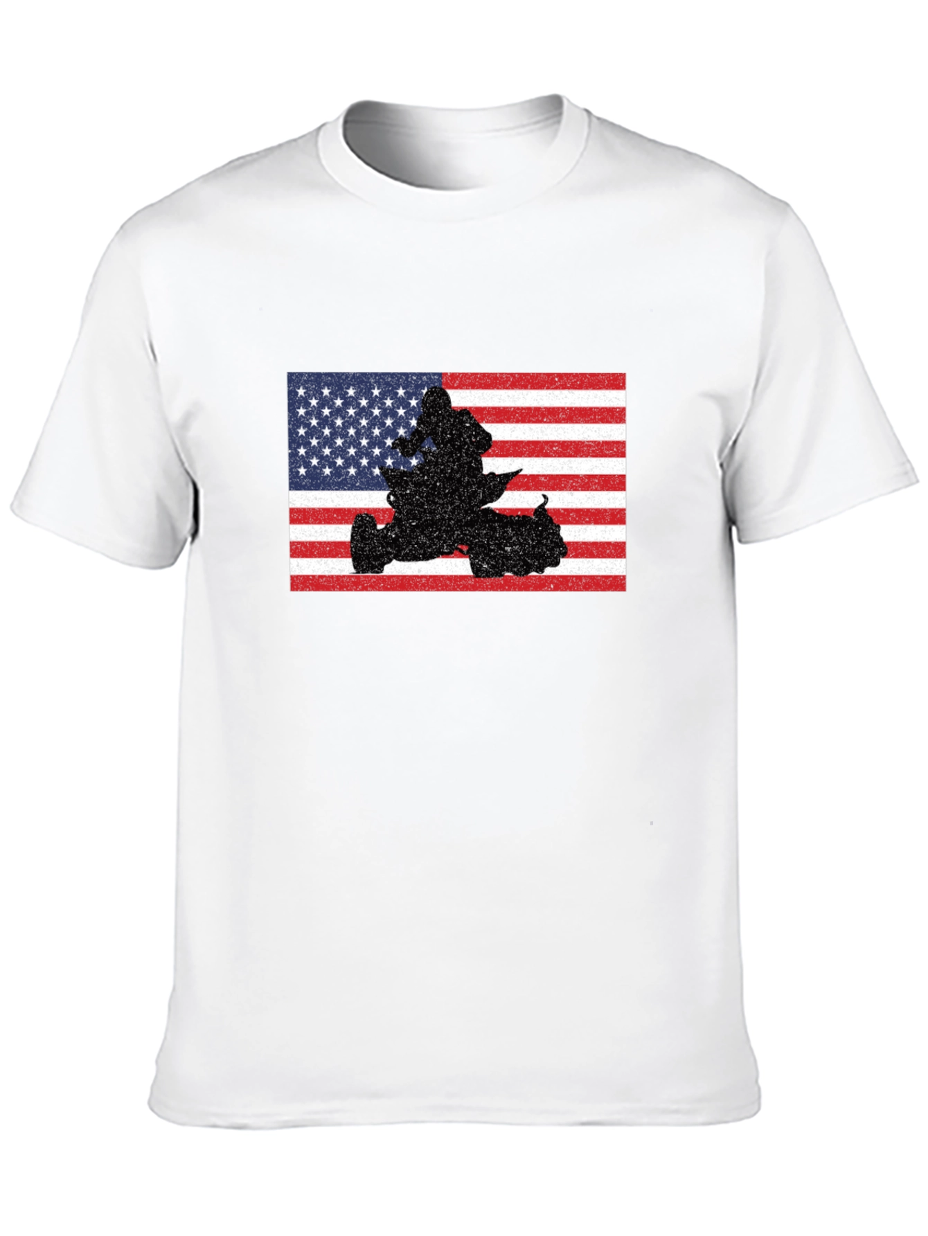 American Flag ATV Rider Graphic T-Shirt - 10