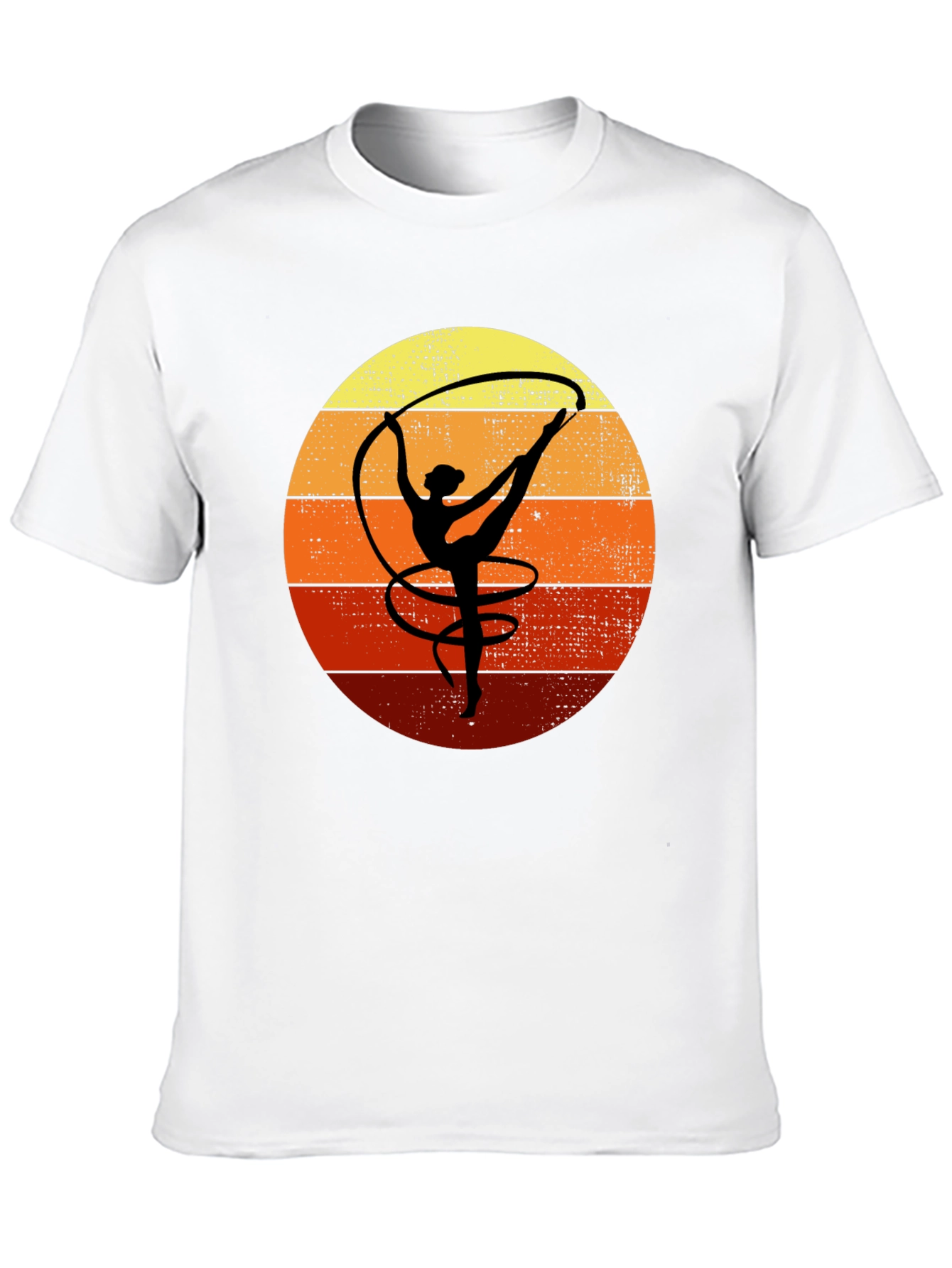Black Retro Gymnastics Sunset T-Shirt view 10