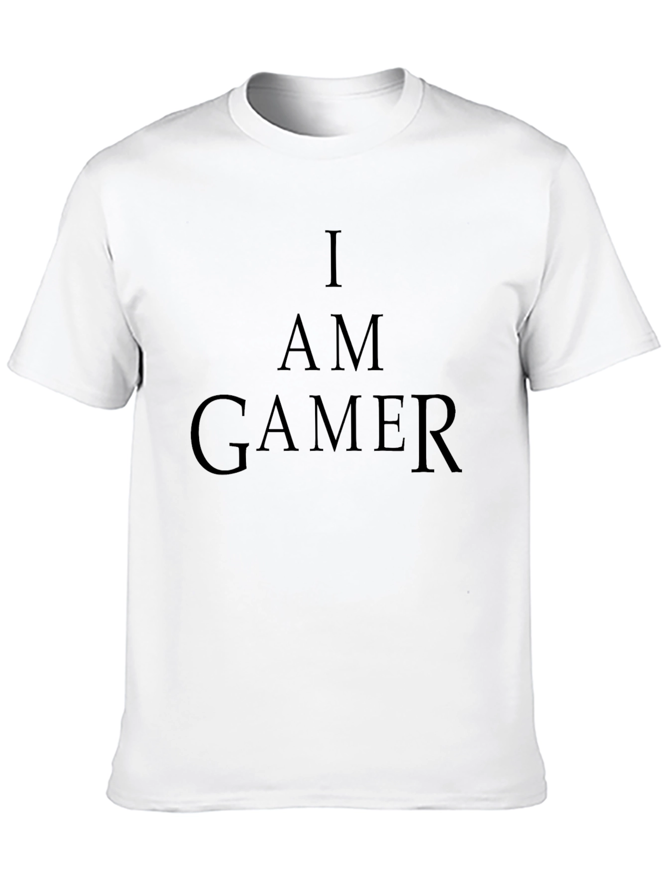 Black I am Gamer Black Crew Neck T-Shirt view 10