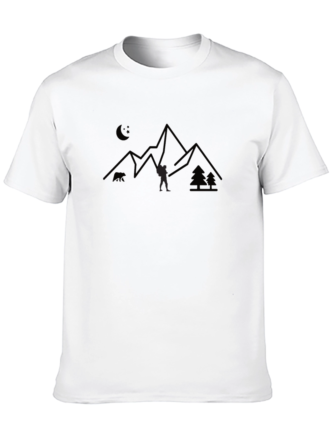 Black Mountain Hiker Graphic Tee - Black Cotton Blend view 10