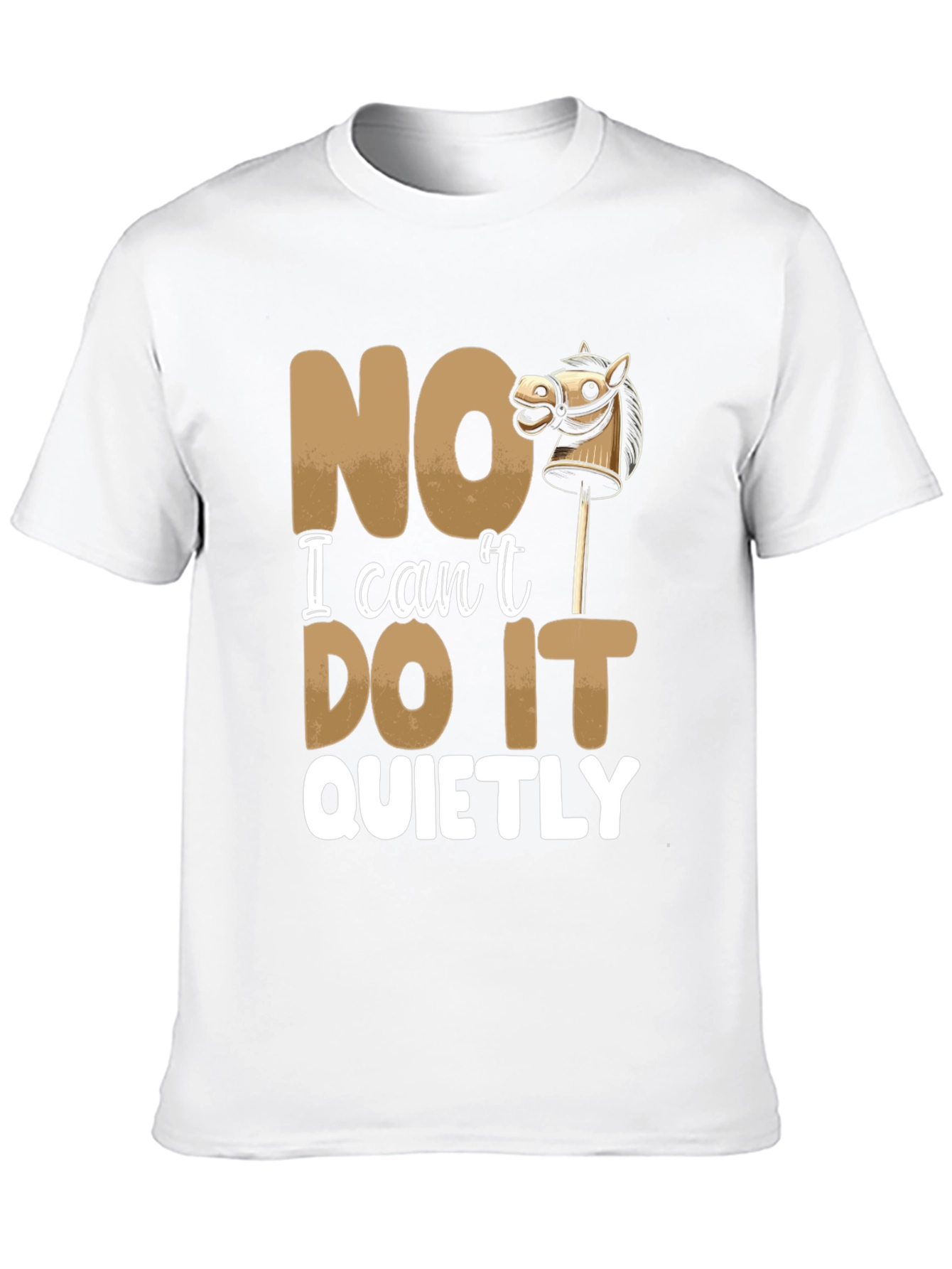 Black Funny "NO I Can't DO IT QUIETLY" T-Shirt view 10