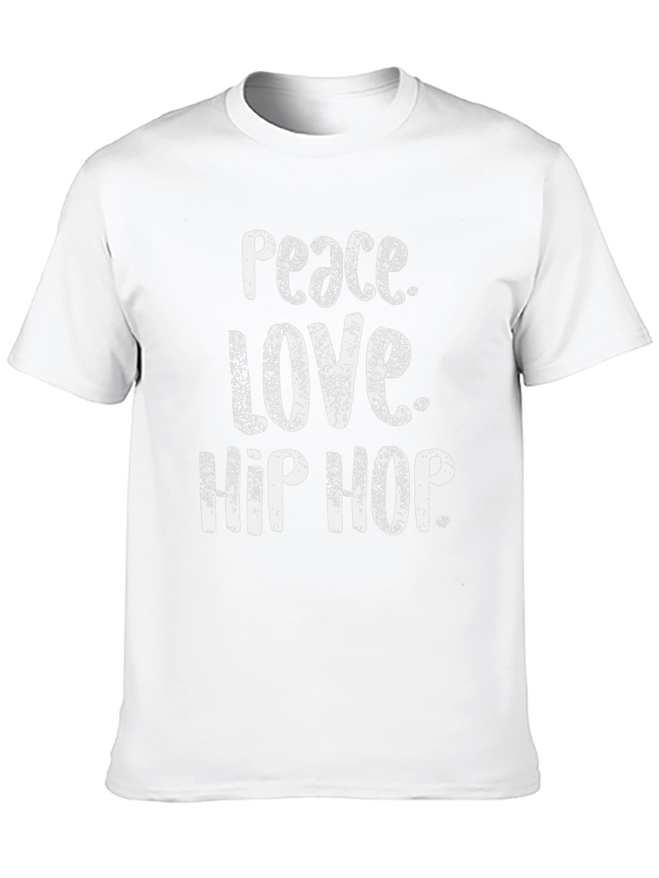 Black Peace Love Hip Hop Black Graphic T-Shirt view 10