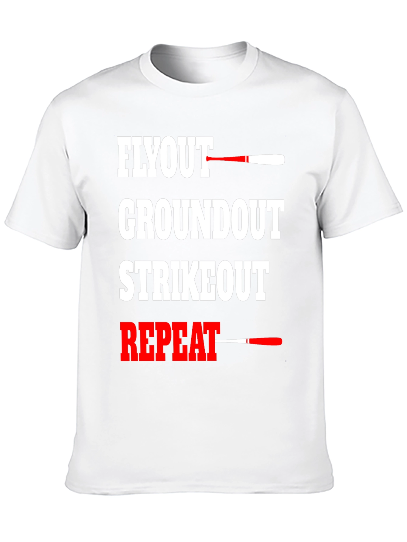 Black Baseball Flyout Repeat Graphic T-Shirt view 10