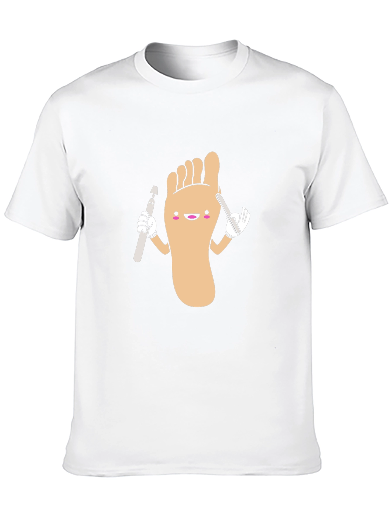 Black Funny Foot Doctor Cartoon Black T-Shirt view 10