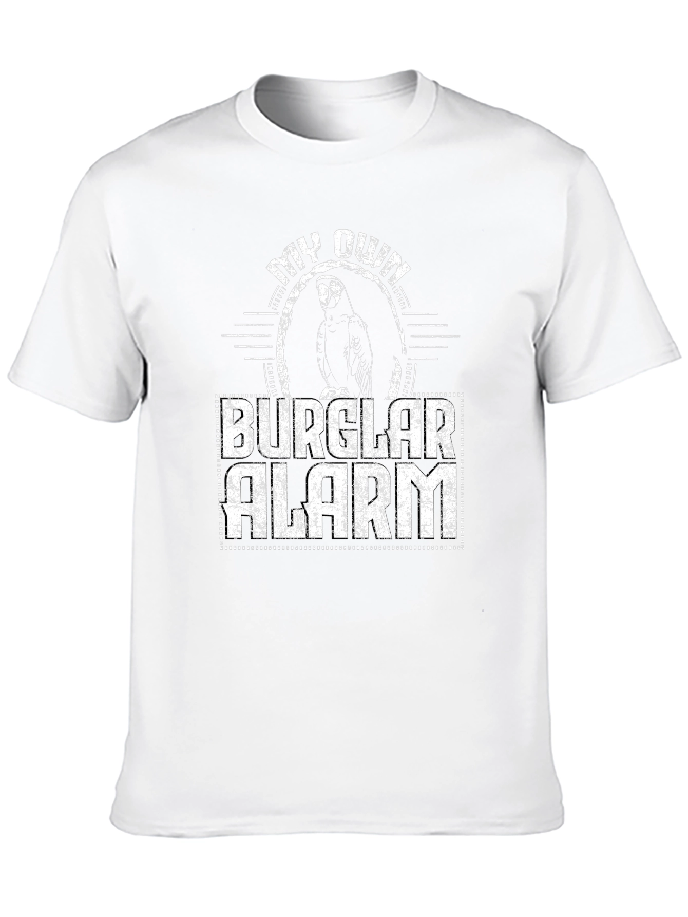 Black My Own Burglar Alarm Parrot T-Shirt view 10
