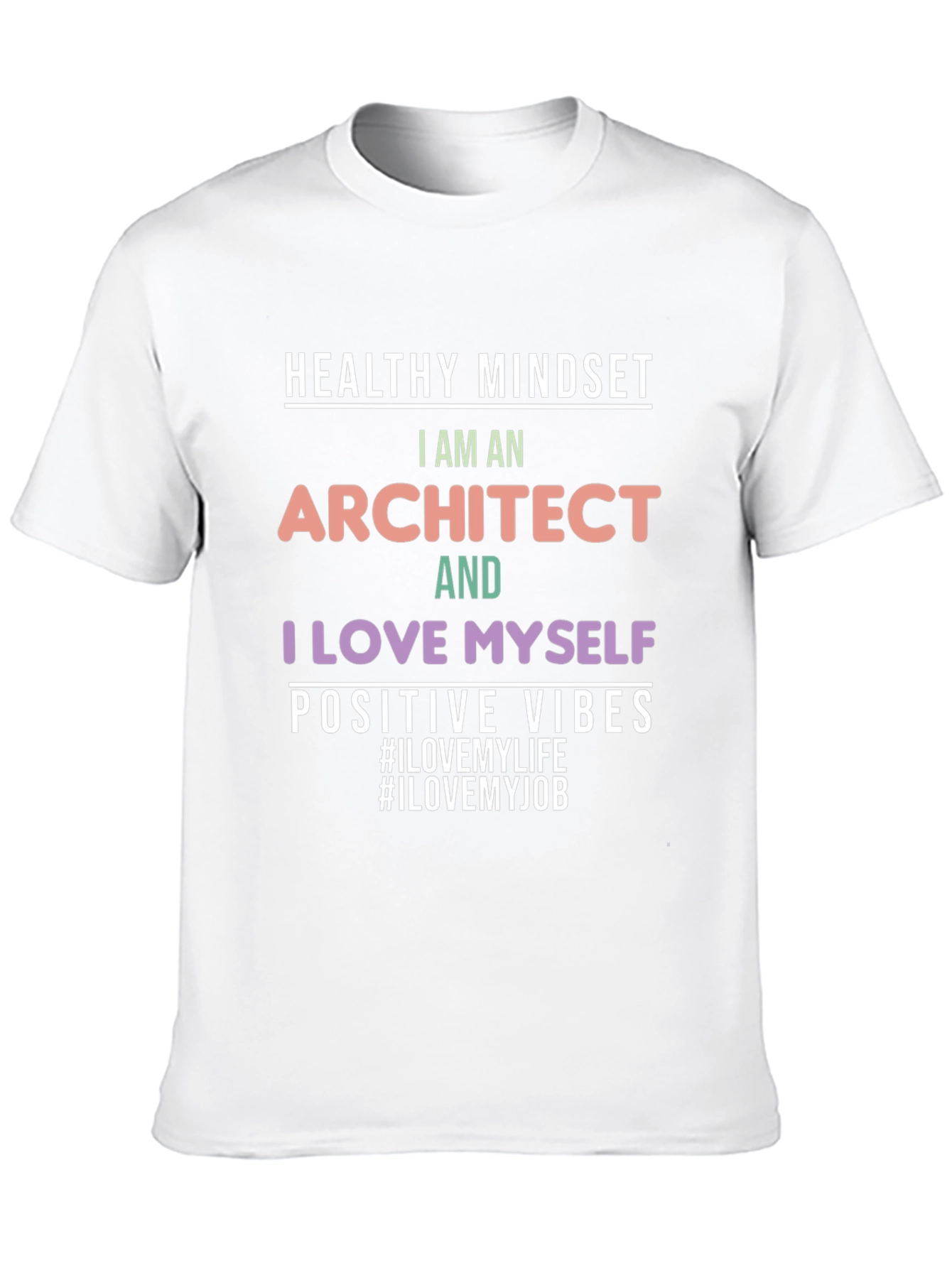 Black Architect Love Myself Positive Vibes T-Shirt view 10