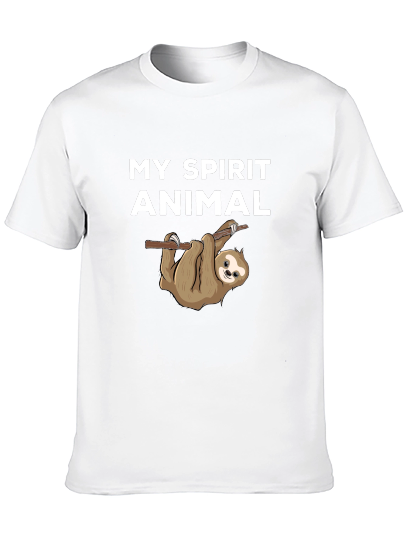 Black My Spirit Animal Sloth T-Shirt Black Cotton view 10