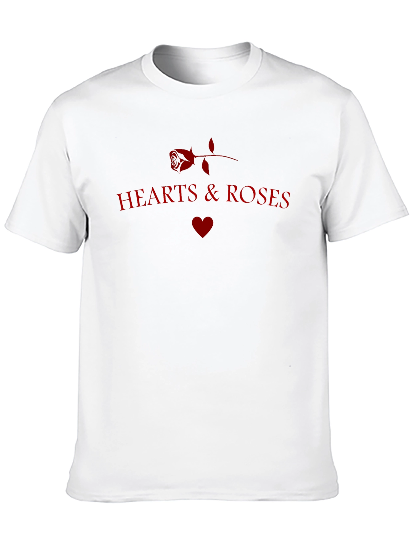 Black Hearts & Roses Graphic Print T-Shirt - Stylish Casual Wear view 10