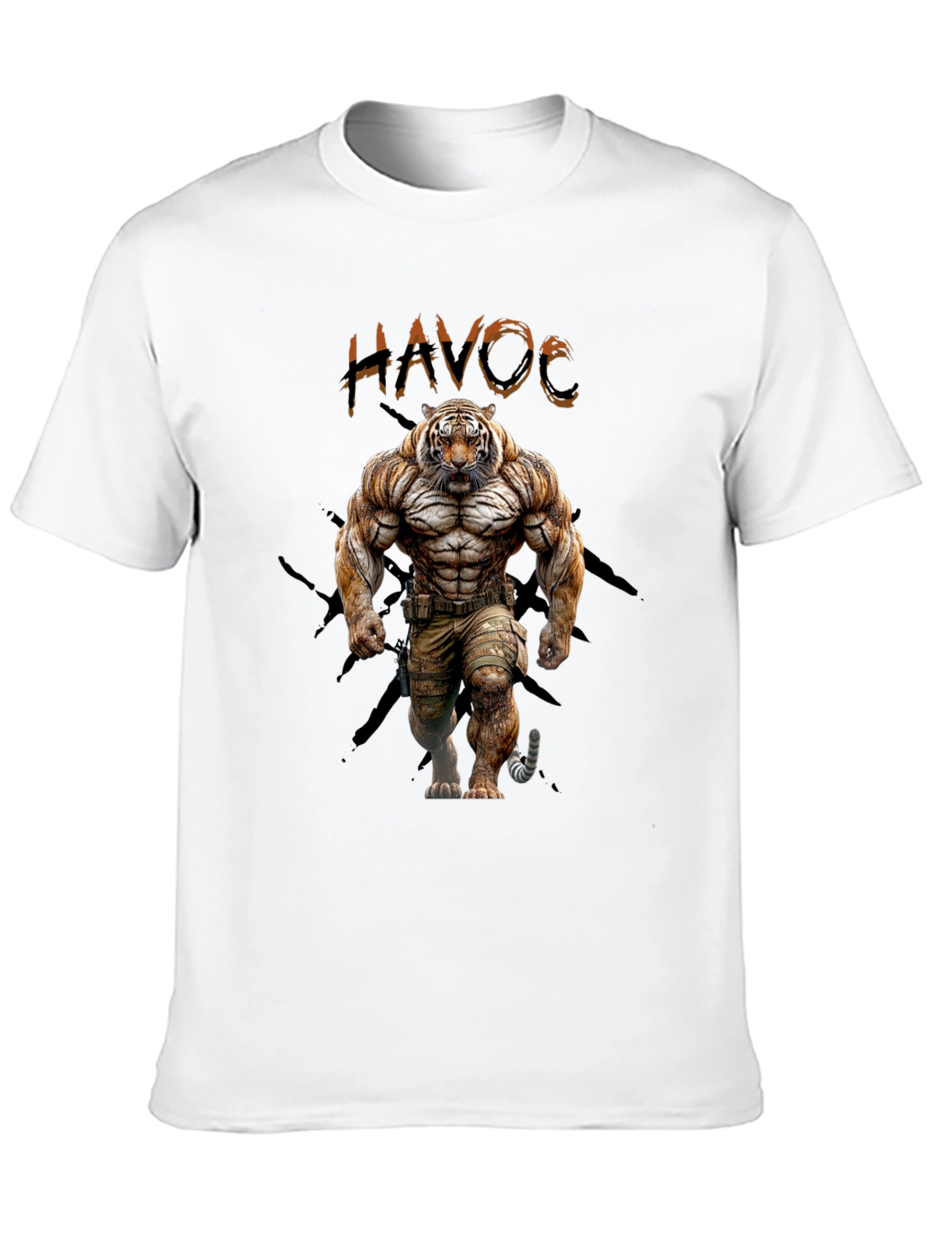 Black Havoc Tiger Graphic T-Shirt - Bold Design view 10