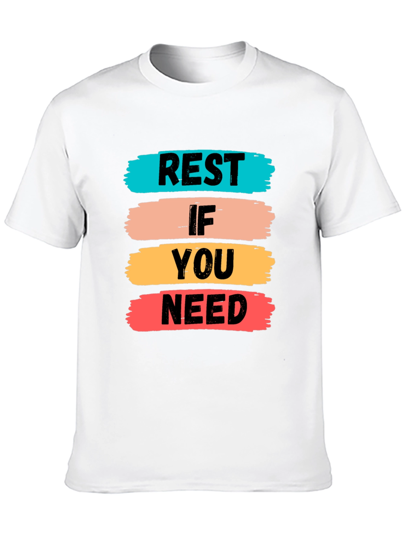Black Rest If You Need T-Shirt | Short Sleeve Crew Neck Tee view 10