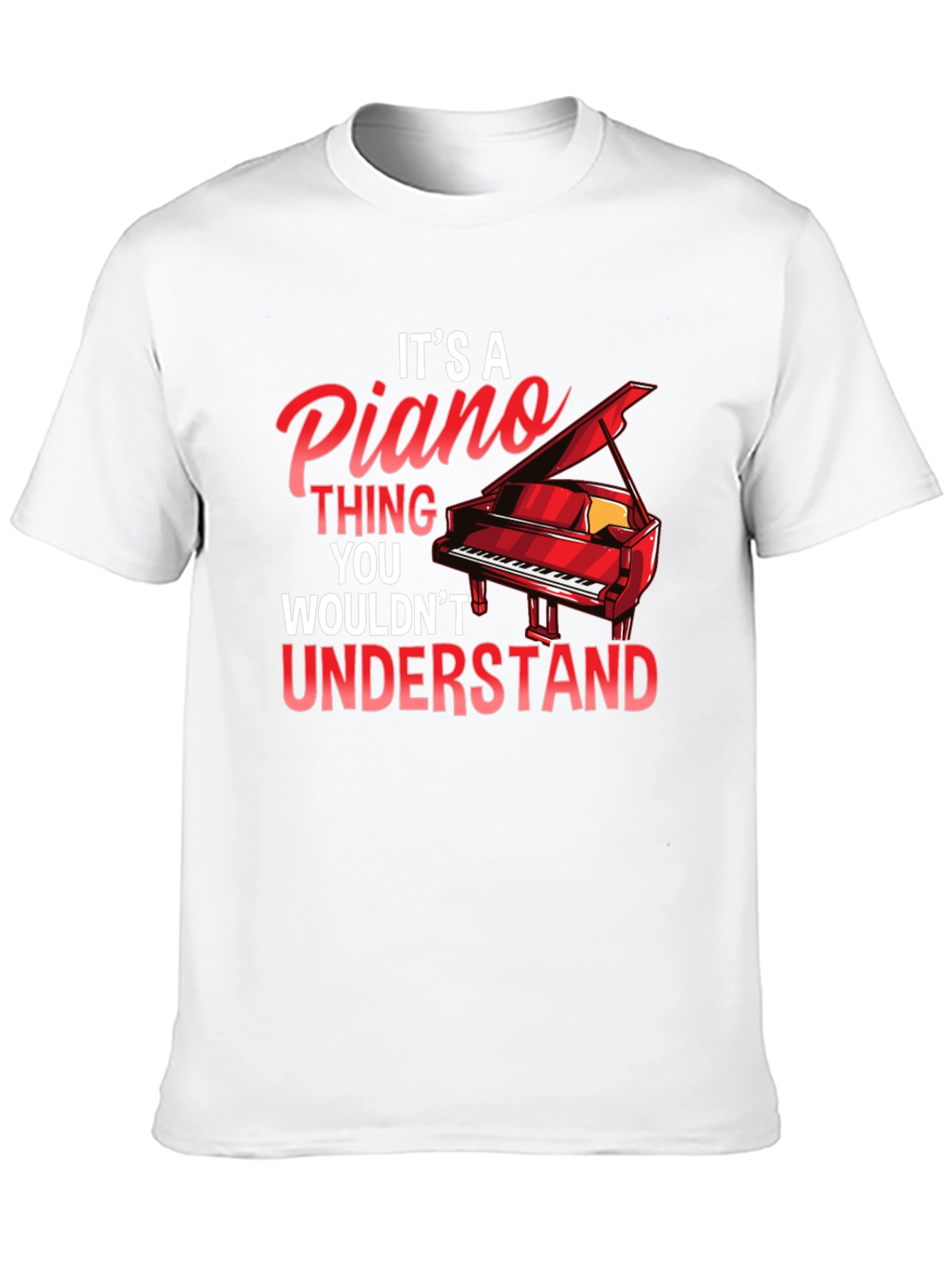 Black It's A Piano Thing T-Shirt view 10