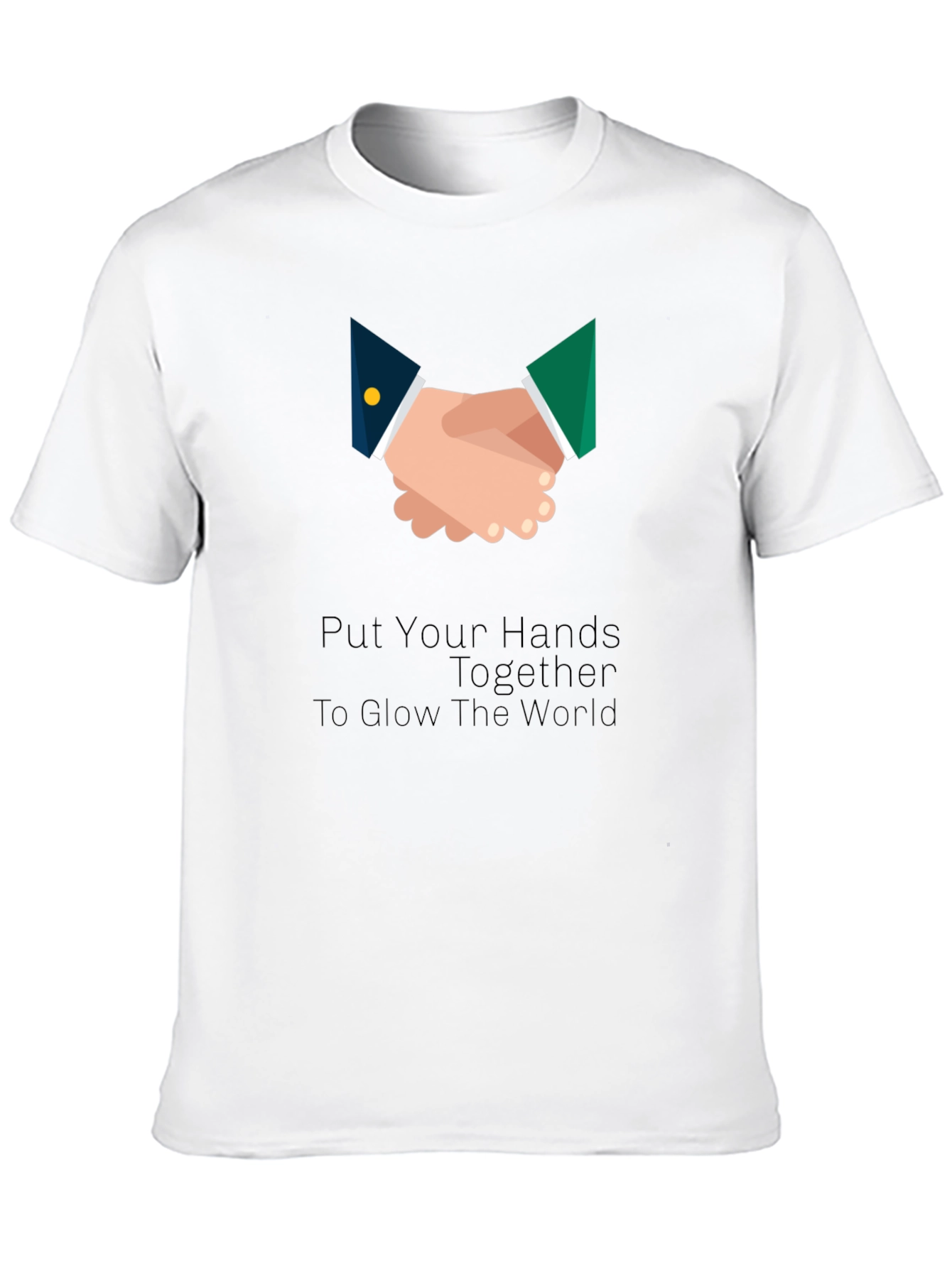 Black Hands Together Graphic Tee - Unisex Black T-Shirt view 10