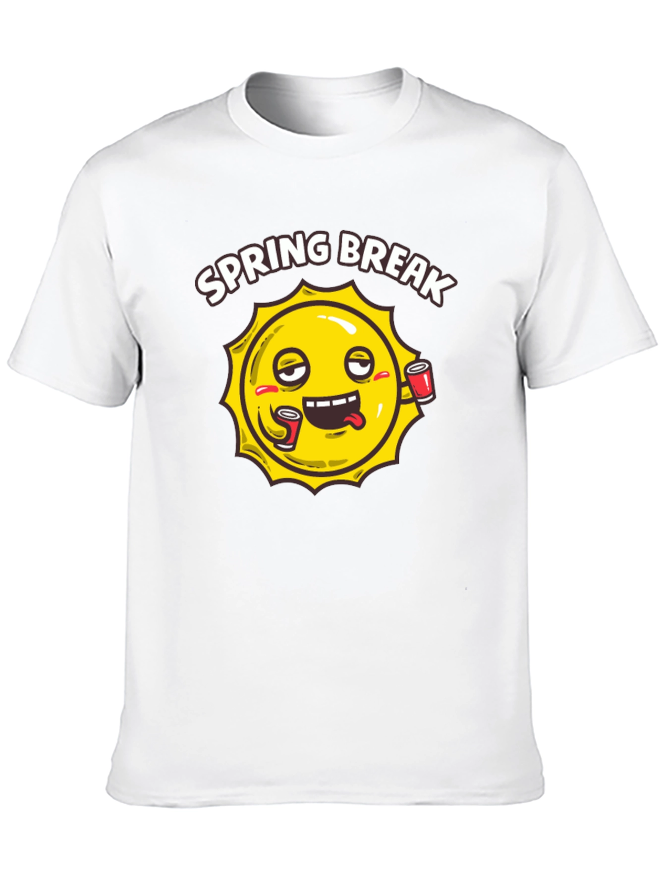 Black Spring Break Sun Graphic Black T-Shirt view 10
