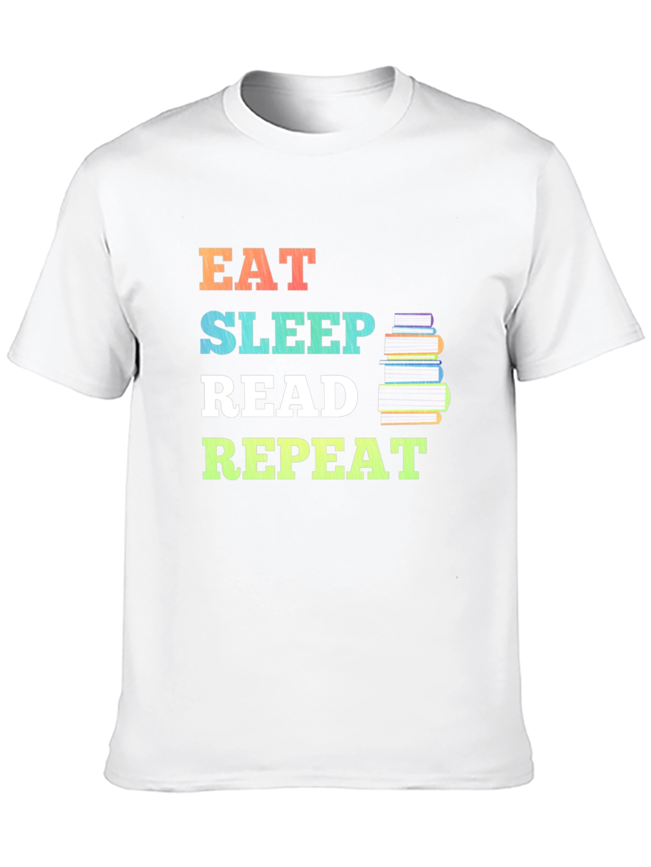 Black Eat Sleep Read Repeat Graphic Tee - Book Lover's T-Shirt view 10