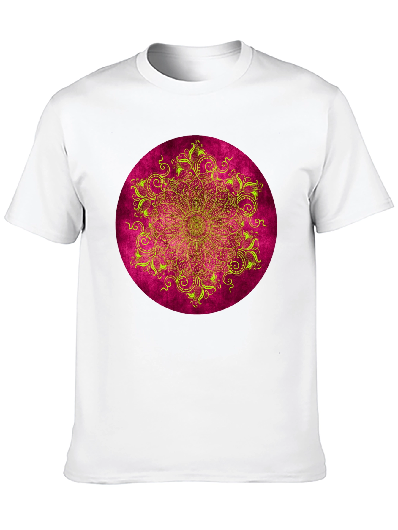 Black Boho Mandala Graphic Tee - Men's Black T-Shirt view 10