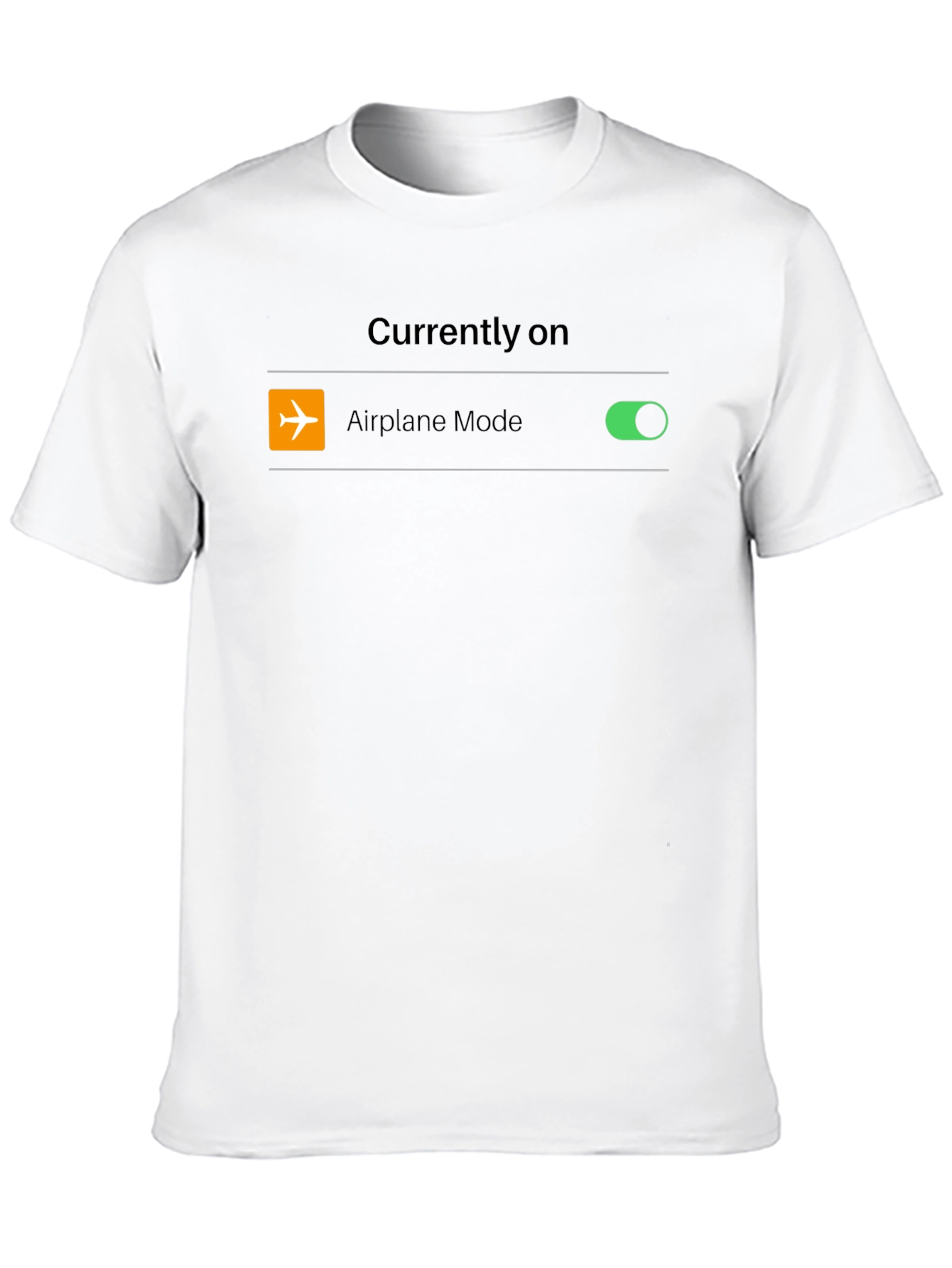 Black Airplane Mode On Black Tee Shirt view 10