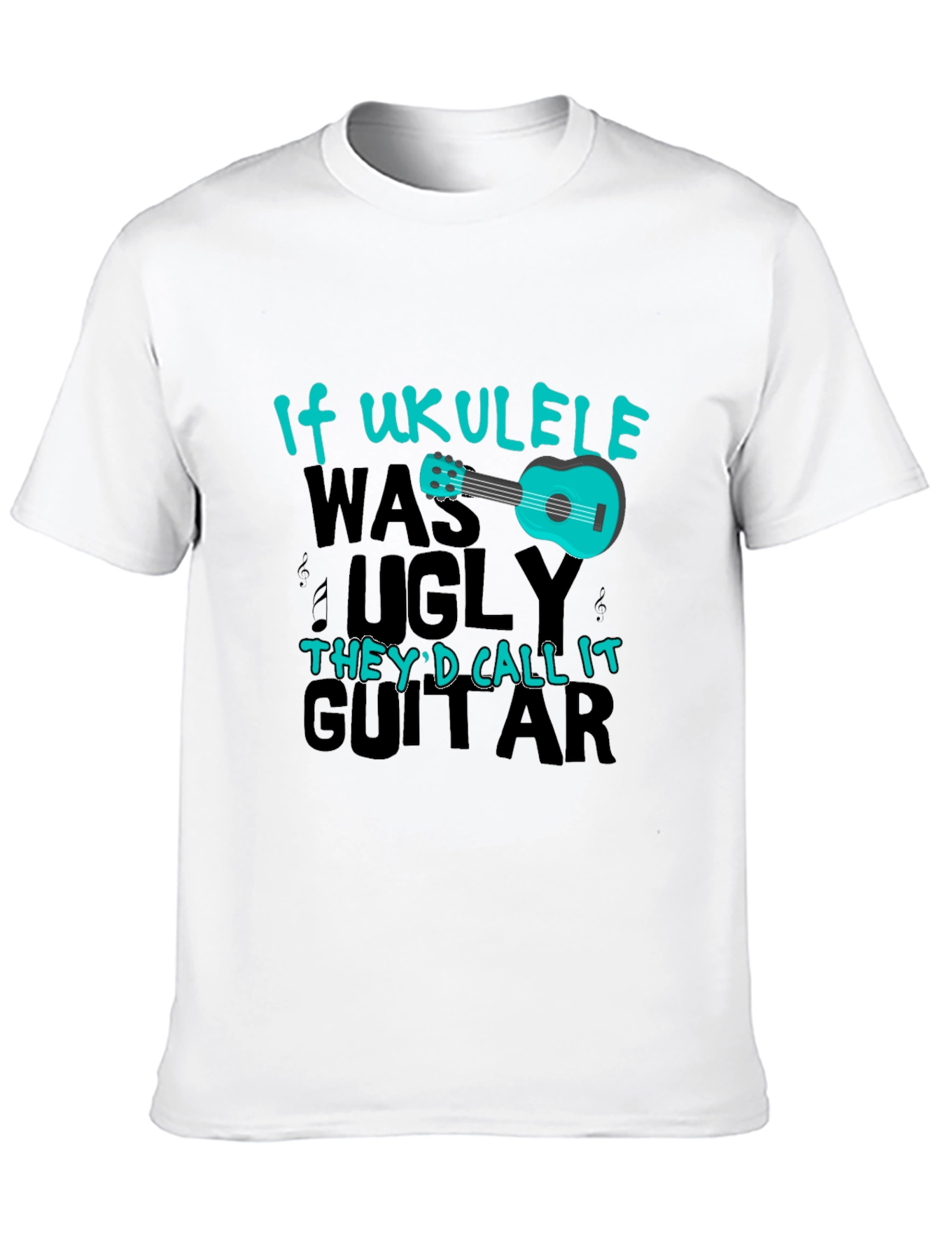Black Ukulele T-Shirt - If Ukulele Was Ugly view 10