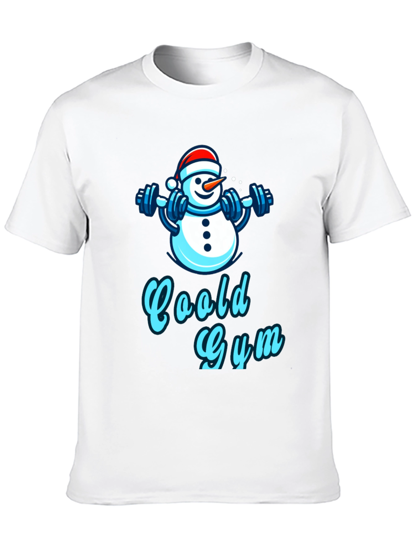 Black Cool Gym Snowman Black T-Shirt view 10