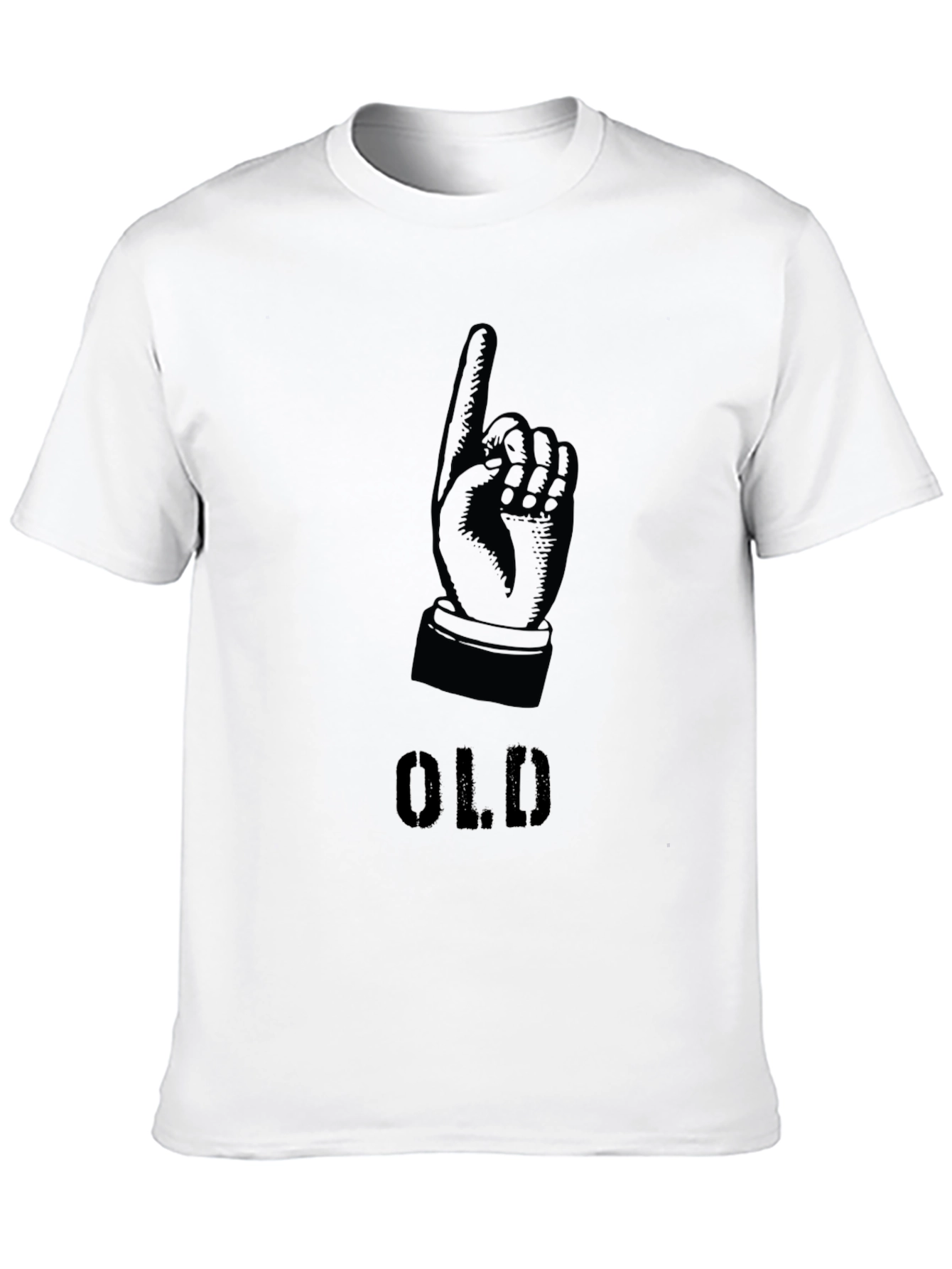 Black One Old Man Graphic T-Shirt view 10
