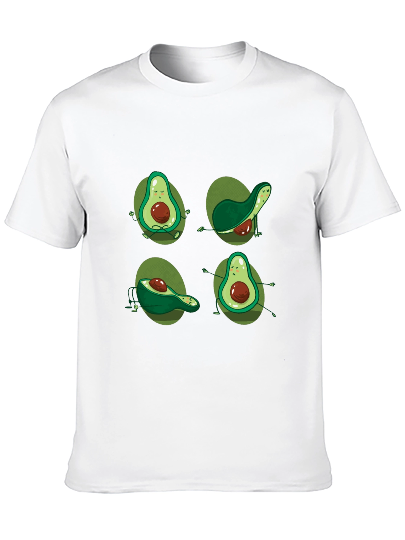 Black Avocado Yoga Black T-Shirt - Meditating Fruit Tee view 10
