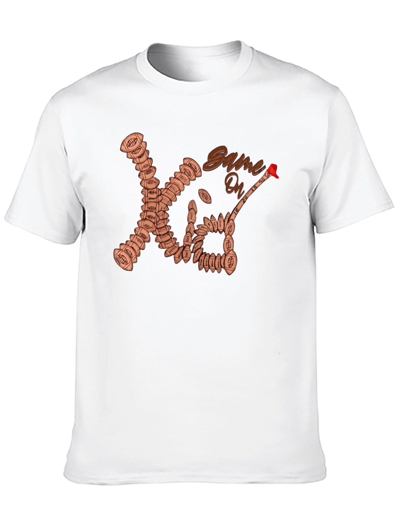 Black Game On Football T-Shirt view 10