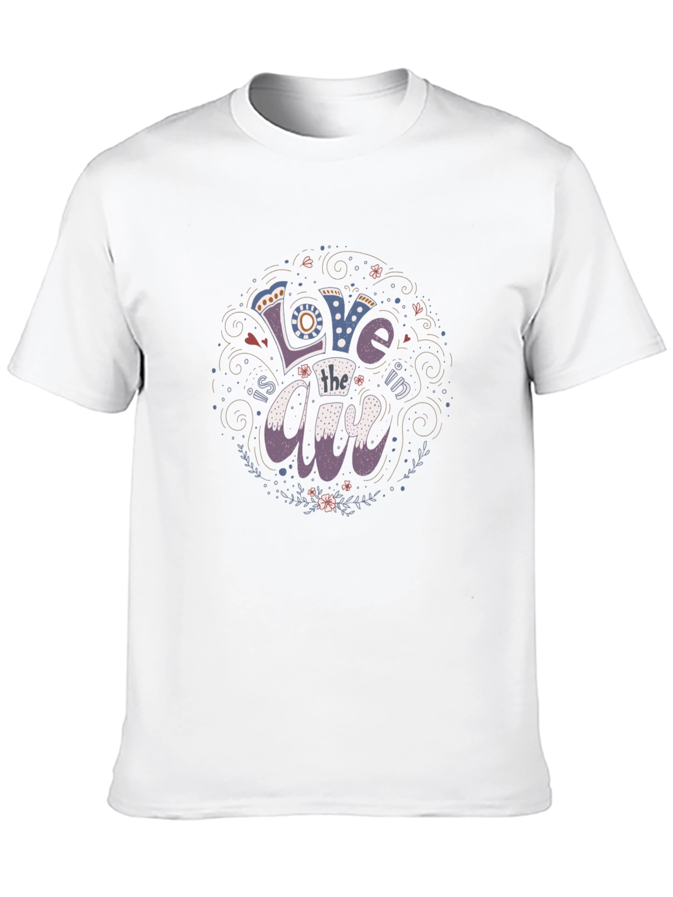 Black Love is in the Air Graphic Tee - Stylish Unisex Black T-Shirt view 10